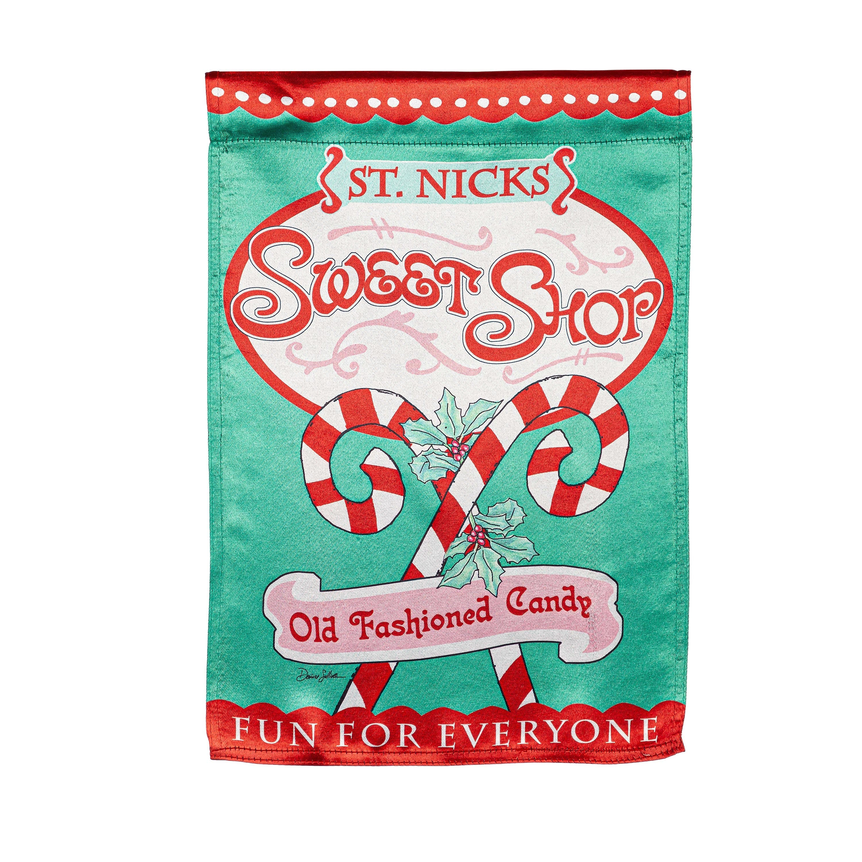 Sweet Shop Christmas Lustre Garden Flag - Sports Collectibles, Sports Memorabilia, Sports Fan Shop, Sports Gifts