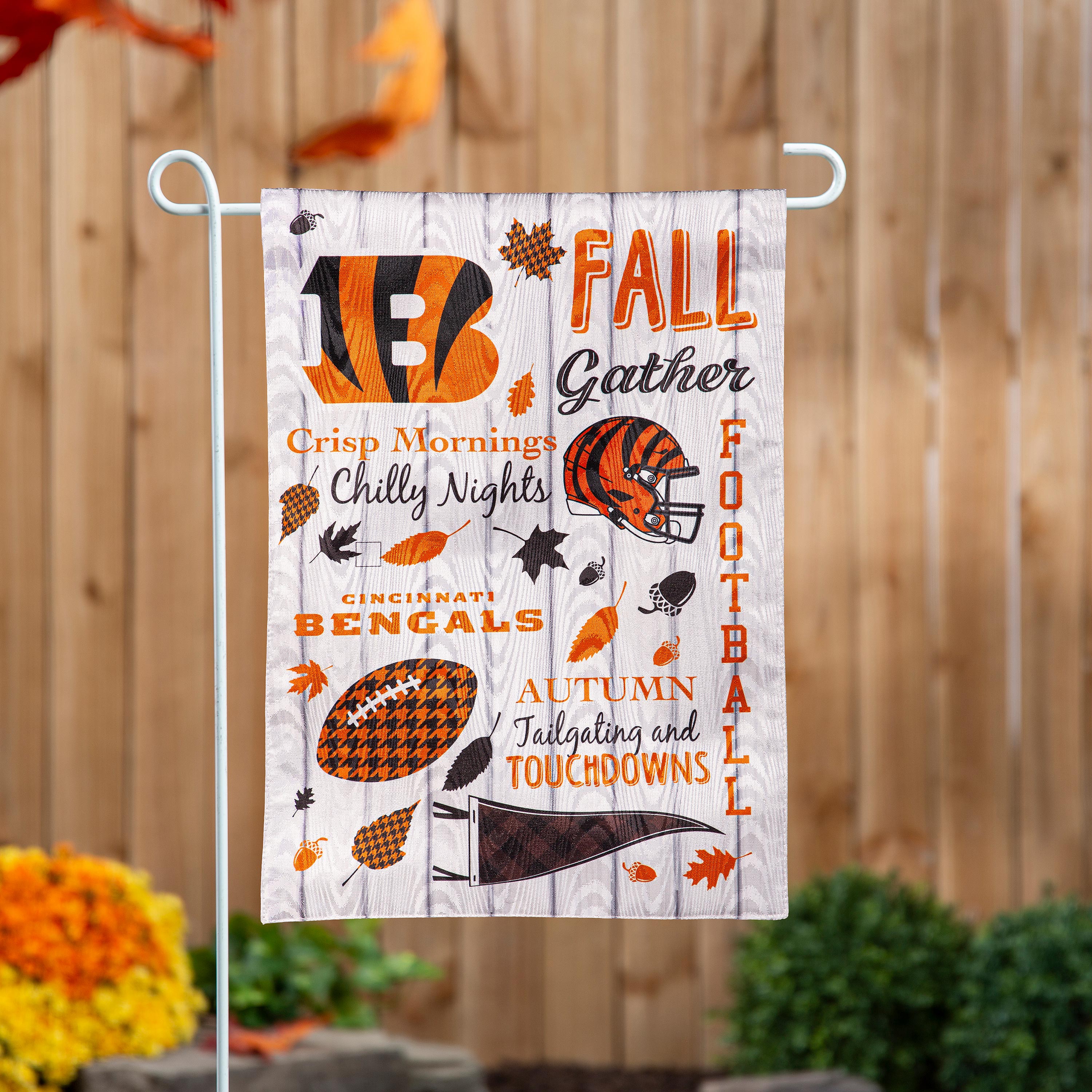 Cincinnati Bengals, Moire Flag, GDN, Fall Seasonal - Sports Gifts, Sports Memorabilia, Sports Collectibles, Fan Shop