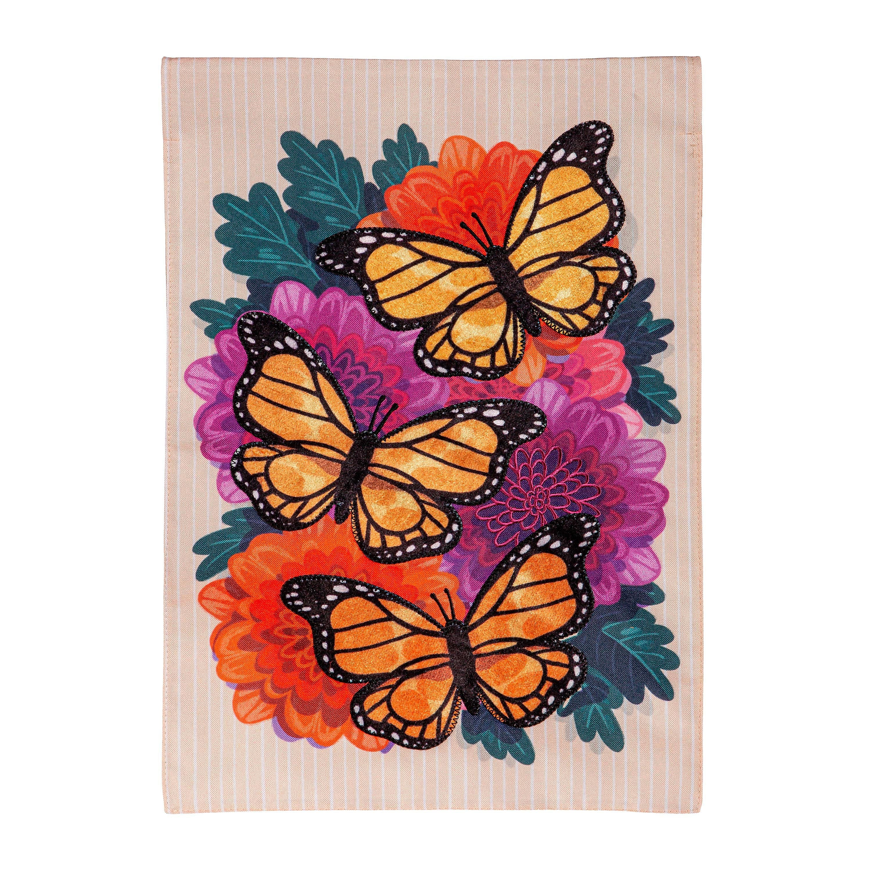 Monarchs on Mums Burlap Garden Flag - Sports Collectibles, Sports Memorabilia, Sports Fan Shop, Sports Gifts