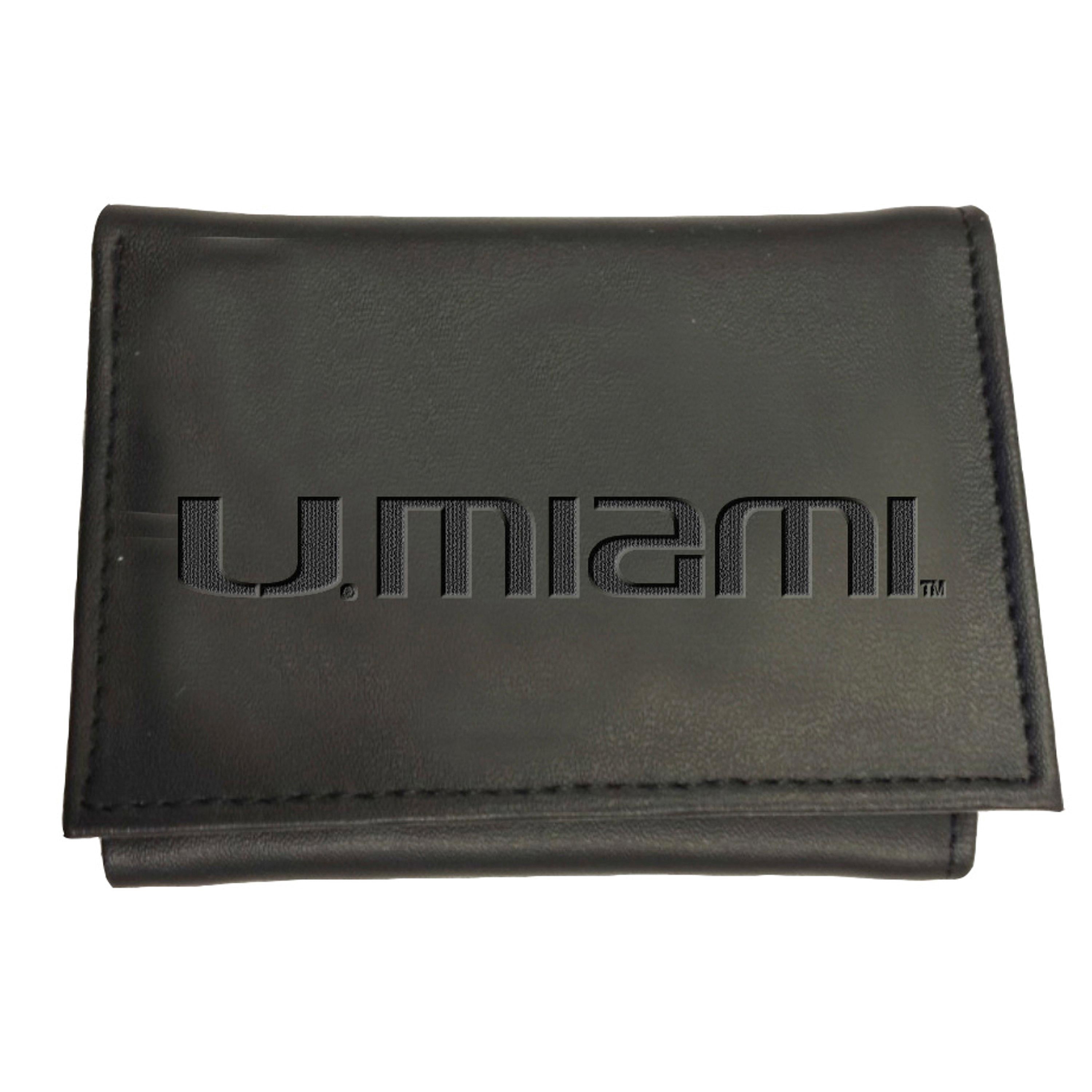University of Miami, Tri-Fold Wallet, Black - Sports Gifts, Sports Memorabilia, Sports Collectibles, Fan Shop
