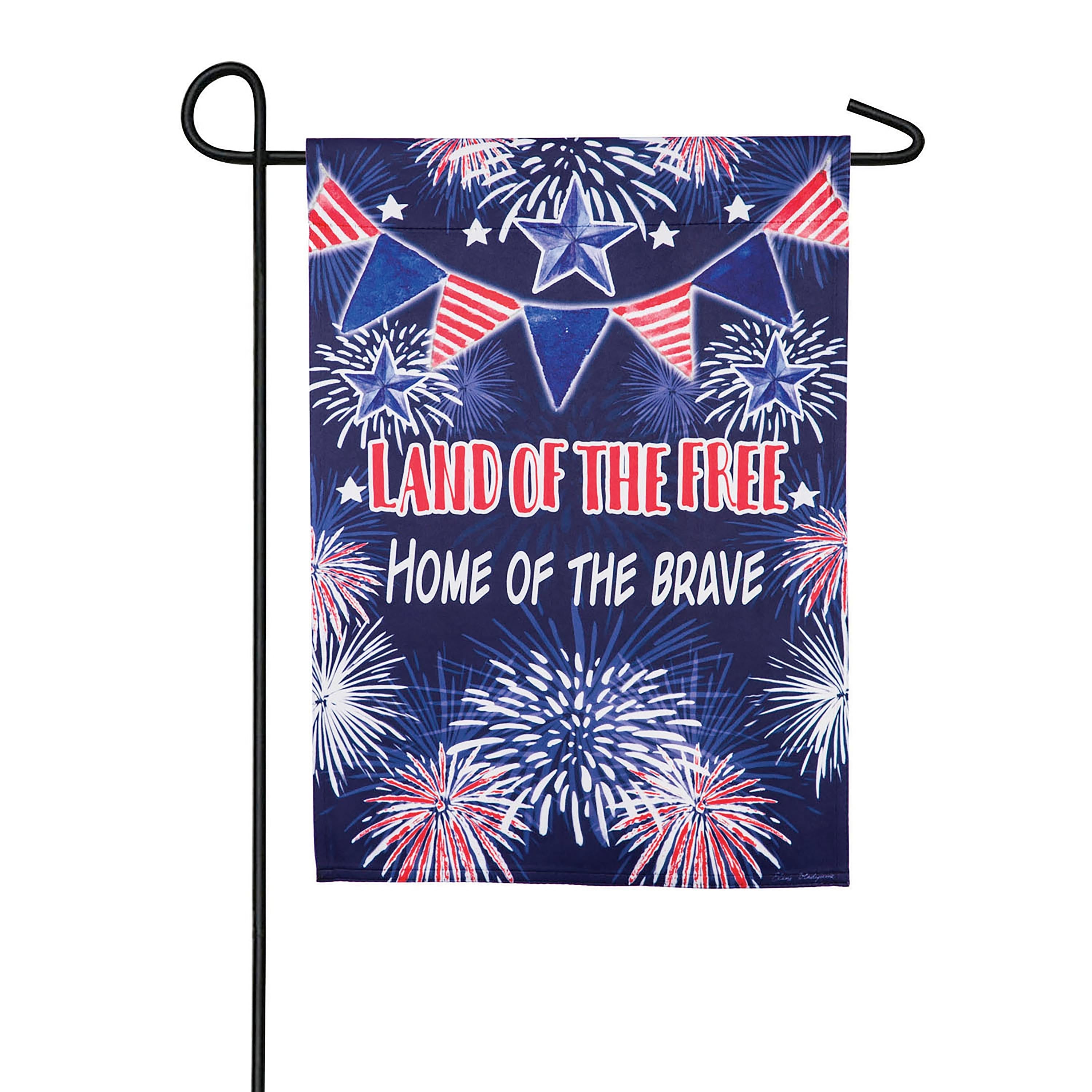 Land of the Free Garden Suede Flag - Sports Collectibles, Sports Memorabilia, Sports Fan Shop, Sports Gifts