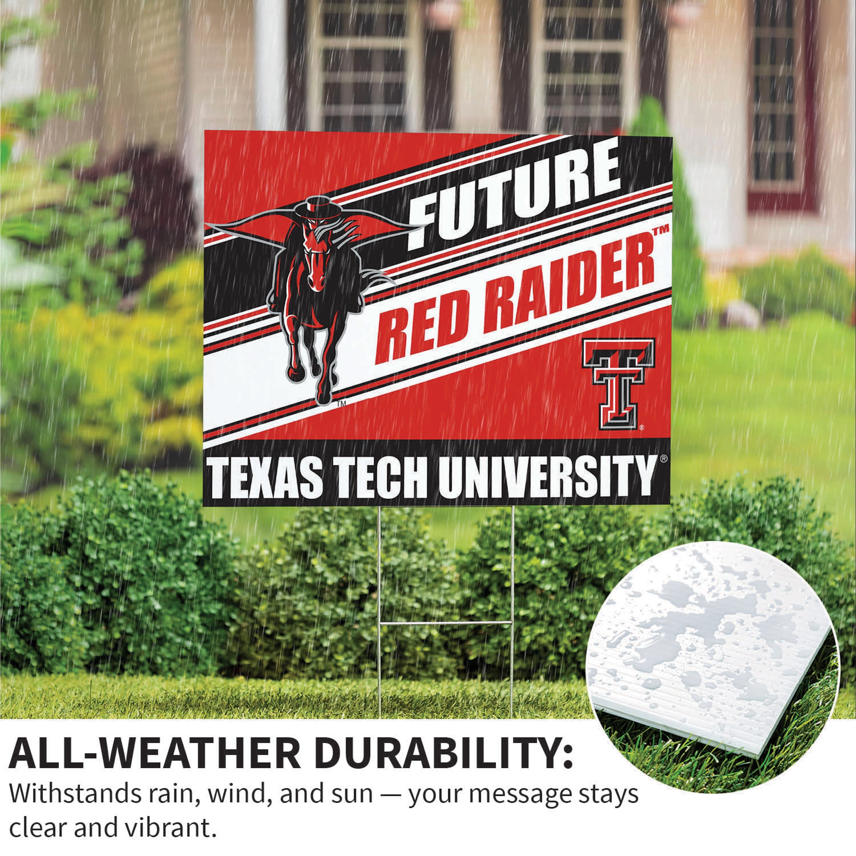 Texas Tech University Coroplast Yard Sign, Future Student - Sports Gifts, Sports Memorabilia, Sports Collectibles, Fan Shop