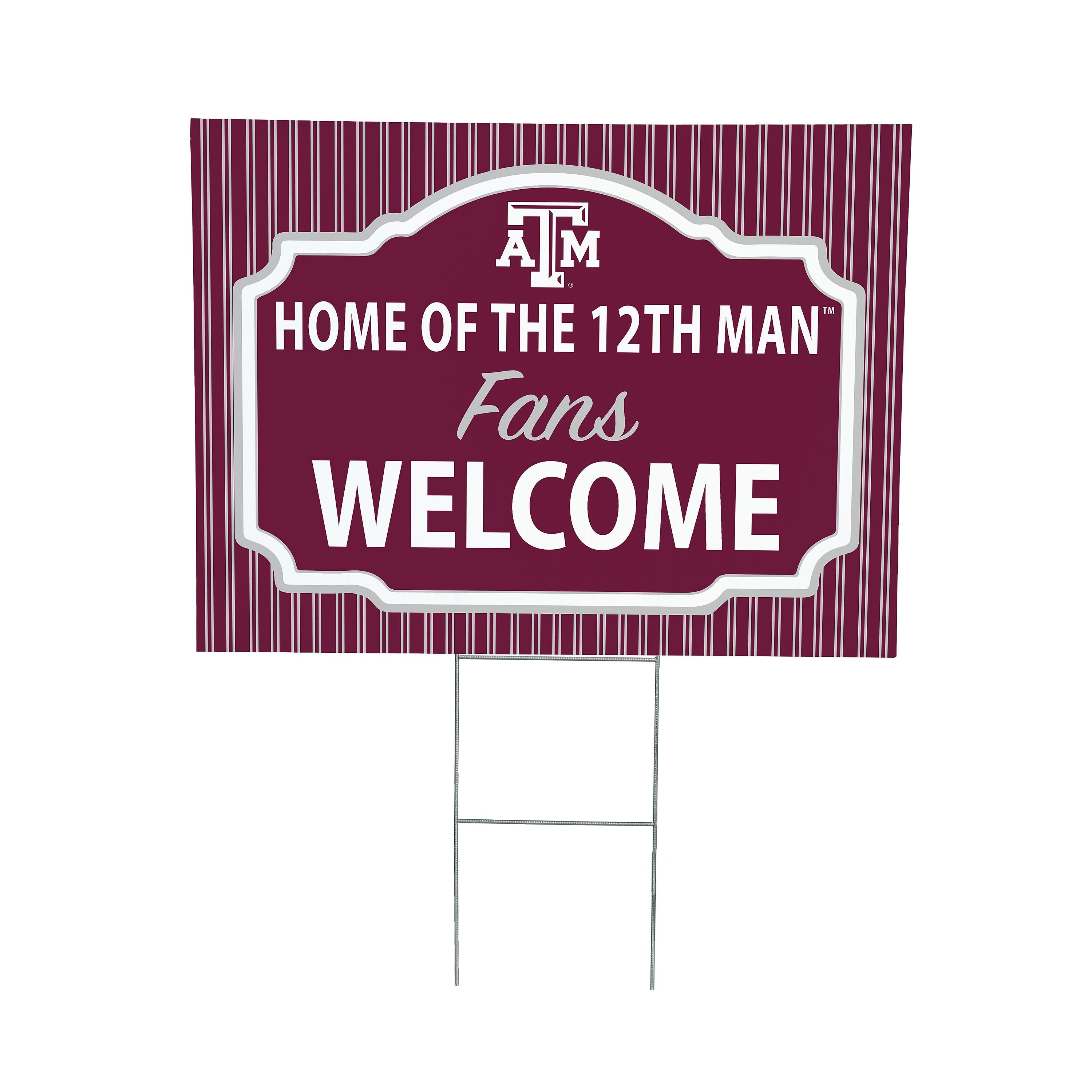 Texas A&M Coroplast Yard Sign, "Fans Welcome" - Sports Collectibles, Sports Memorabilia, Sports Fan Shop, Sports Gifts
