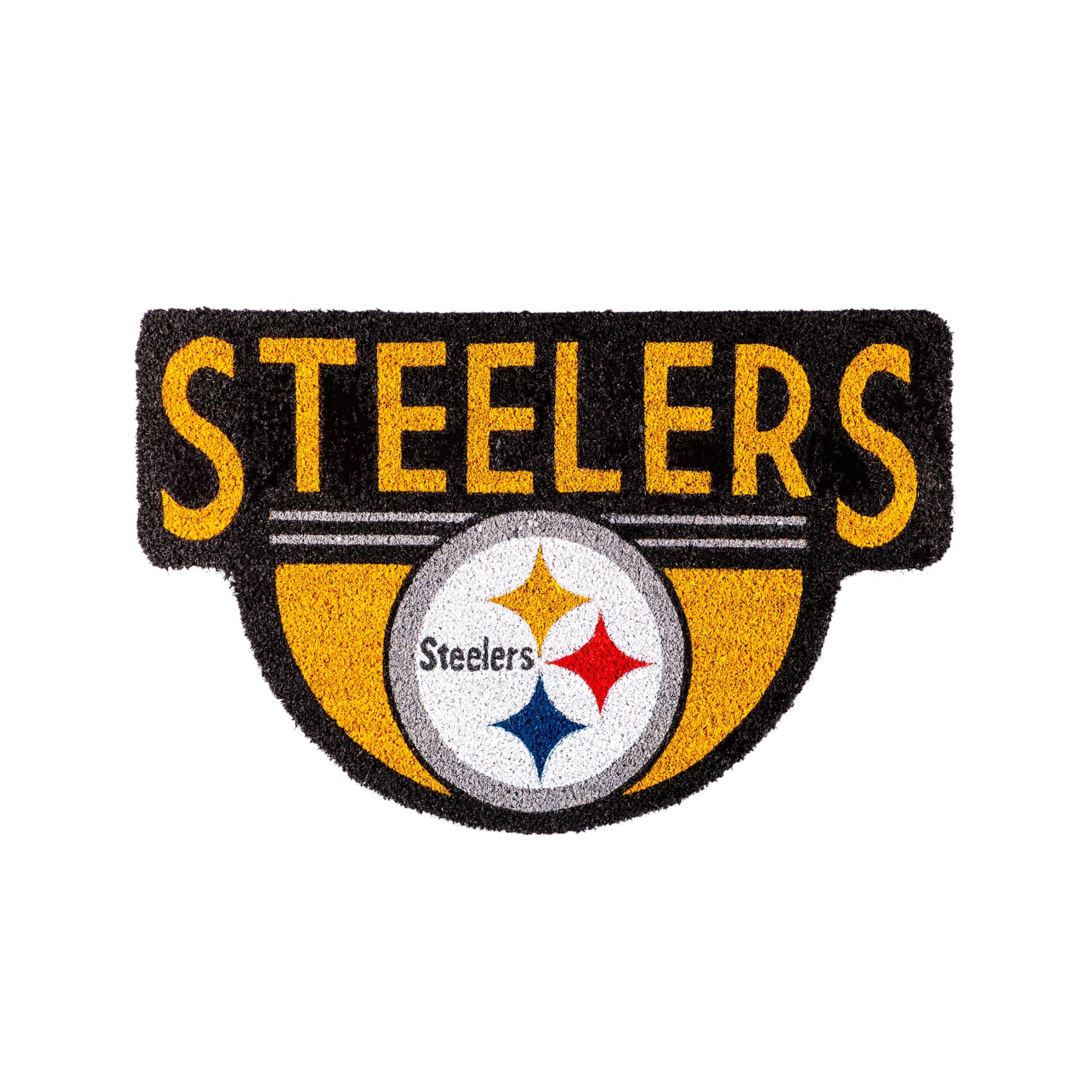 NFL Shaped Coir Door Mat, Steelers - Sports Collectibles, Sports Memorabilia, Sports Fan Shop, Sports Gifts