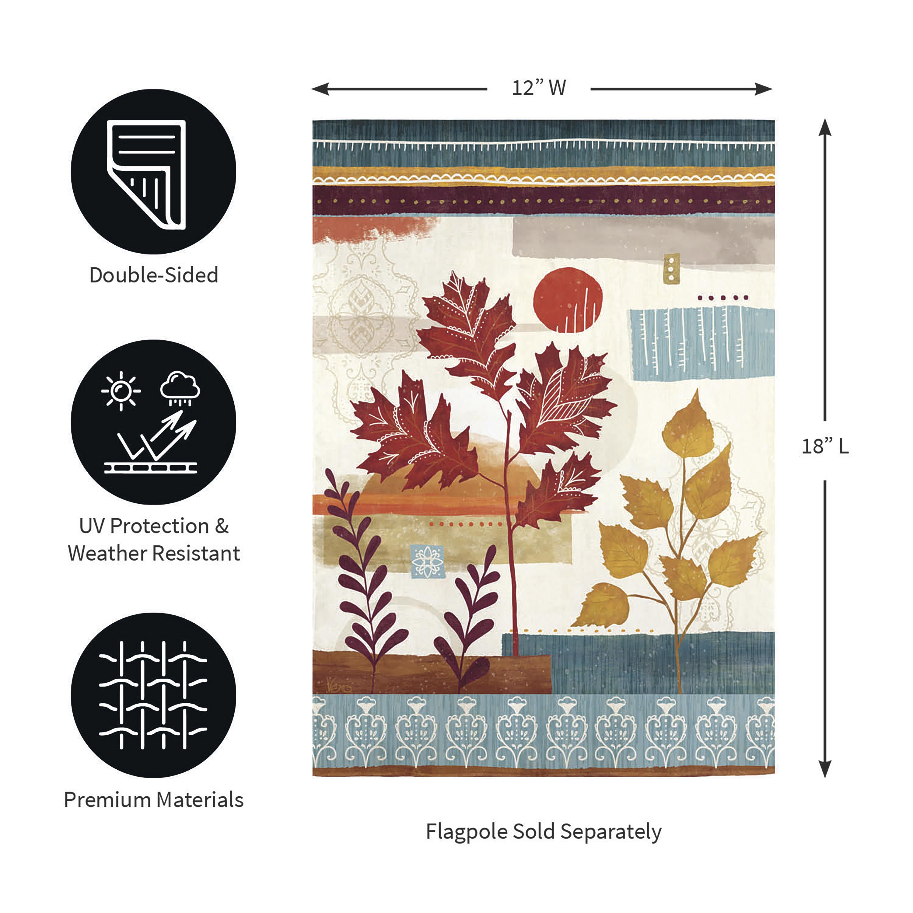 Fall Leaves Suede Garden Flag - Sports Collectibles, Sports Memorabilia, Sports Fan Shop, Sports Gifts