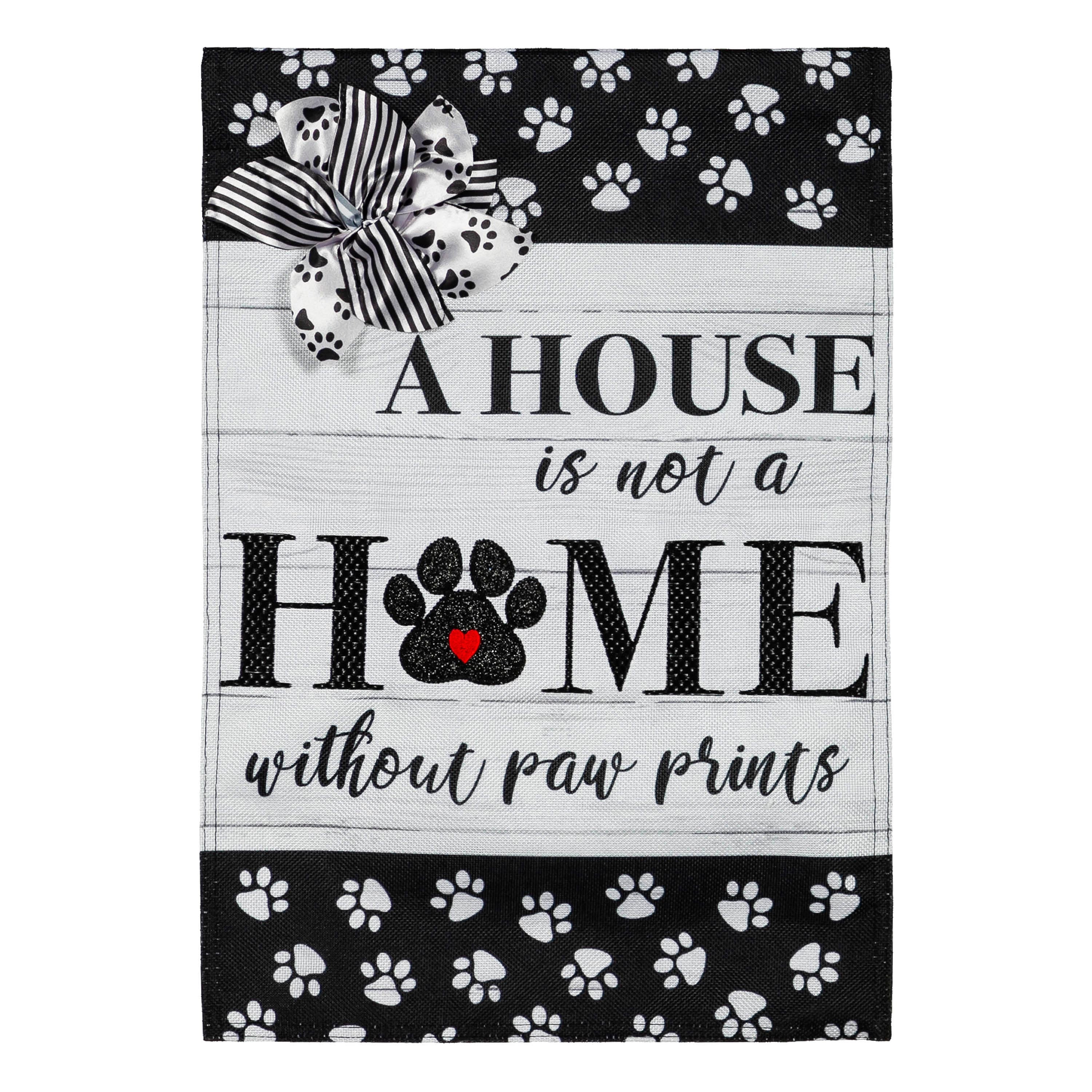 Paw Prints Burlap House Flag - Sports Collectibles, Sports Memorabilia, Sports Fan Shop, Sports Gifts