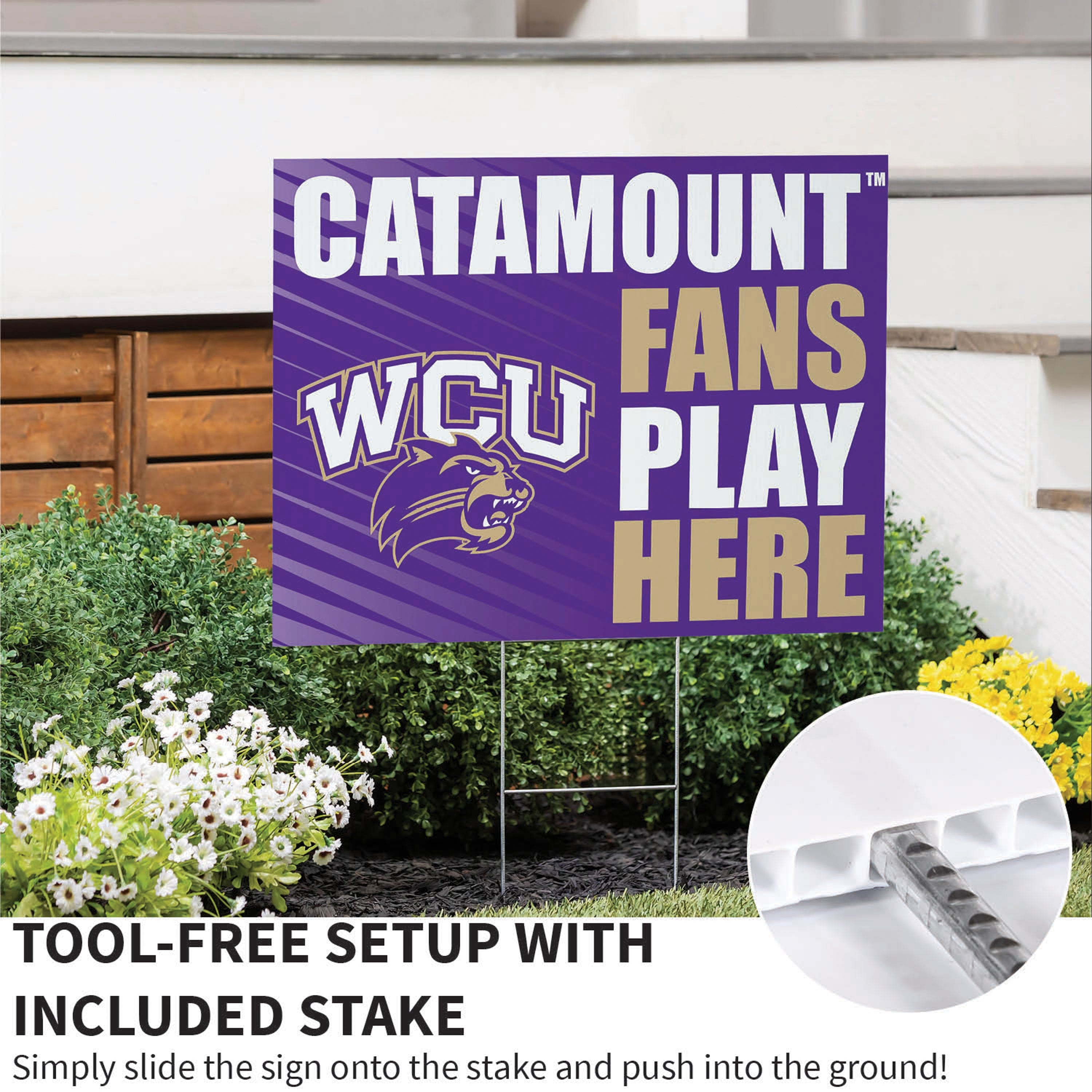 Western Carolina University Coroplast Yard Sign "Fans Play Here" - Sports Collectibles, Sports Memorabilia, Sports Fan Shop, Sports Gifts