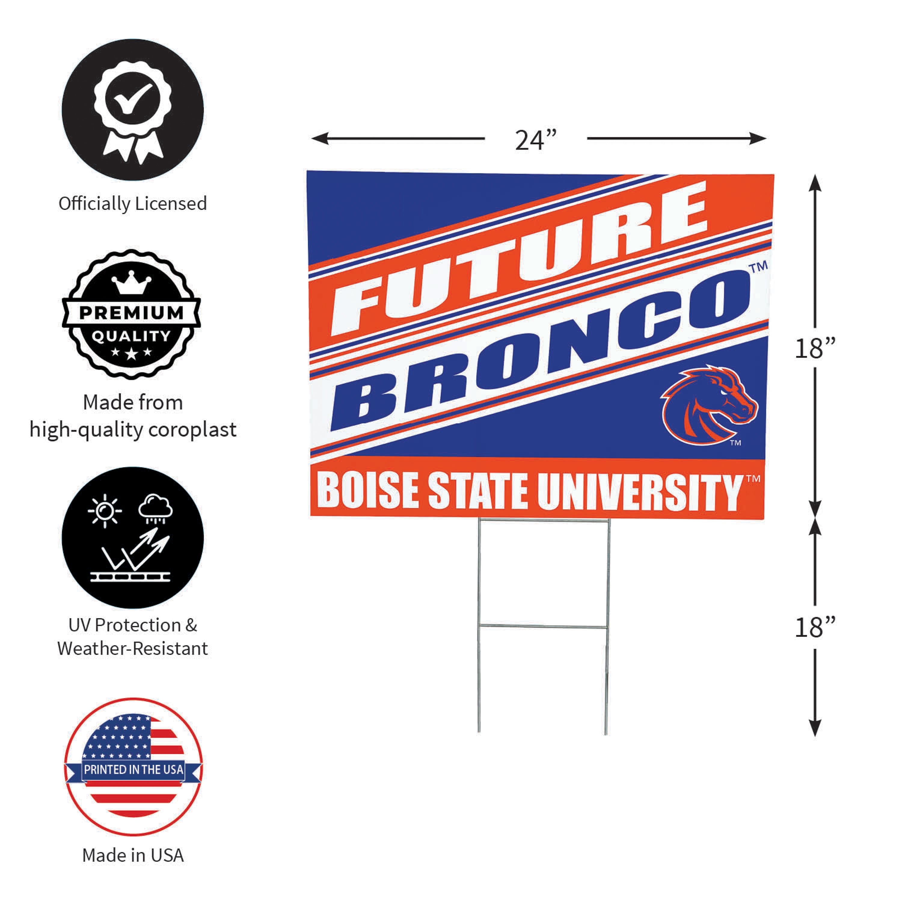 Boise State University Coroplast Yard Sign, Future Student