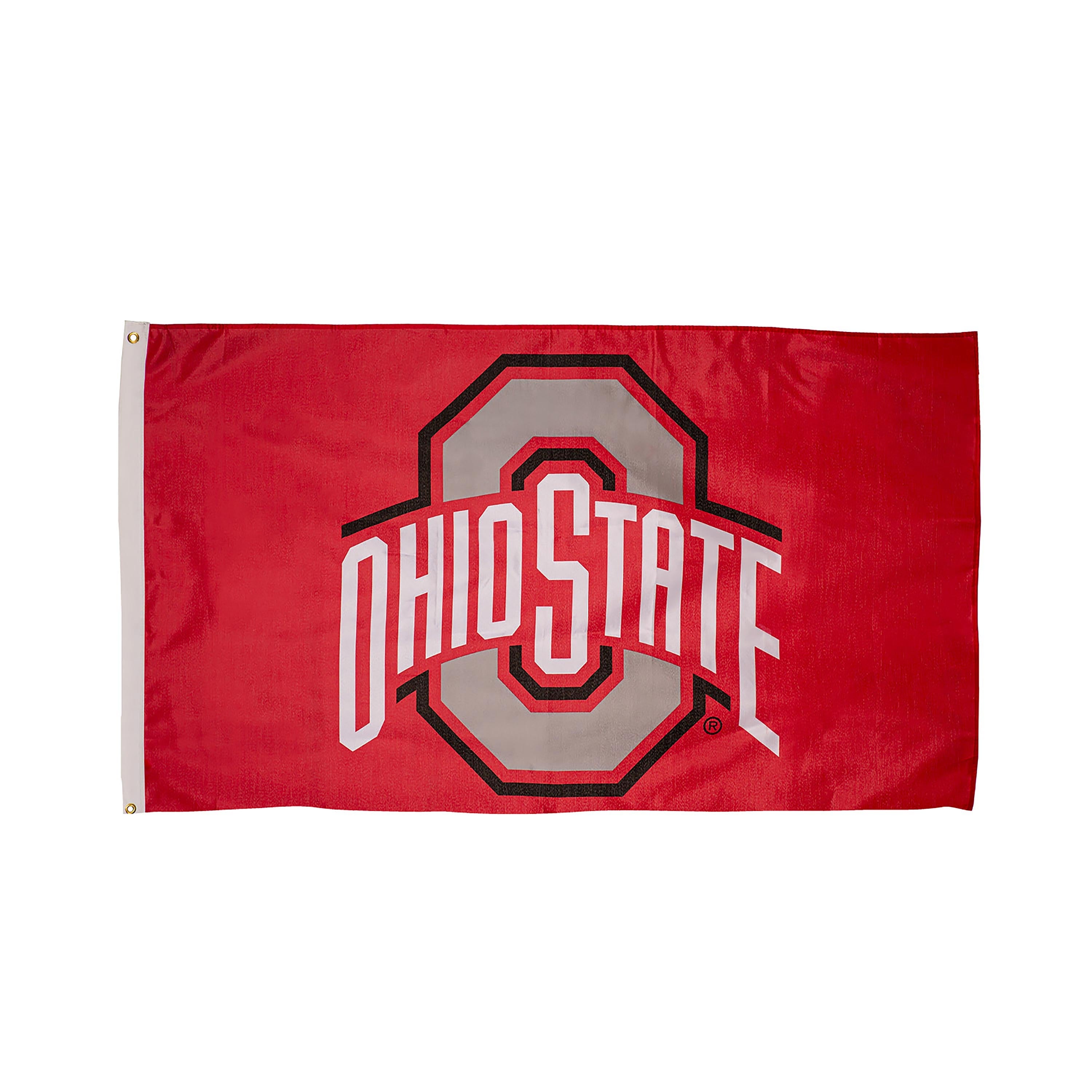 Ohio State University Single Sided Flag with 2 Grommets, 3'x5' - Sports Gifts, Sports Memorabilia, Sports Collectibles, Fan Shop