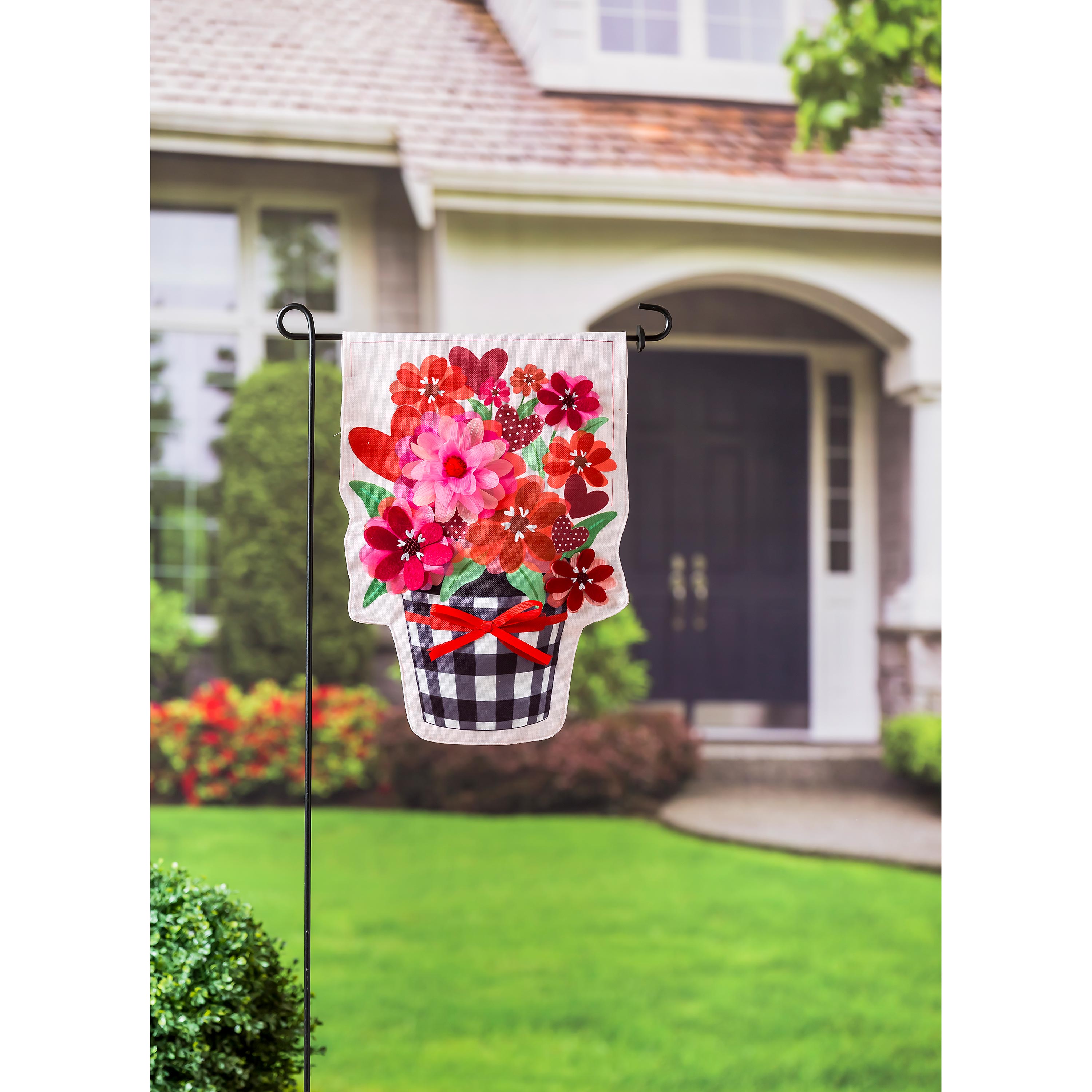 Buffalo Check Flower Pot Garden Burlap Flag - Sports Collectibles, Sports Memorabilia, Sports Fan Shop, Sports Gifts