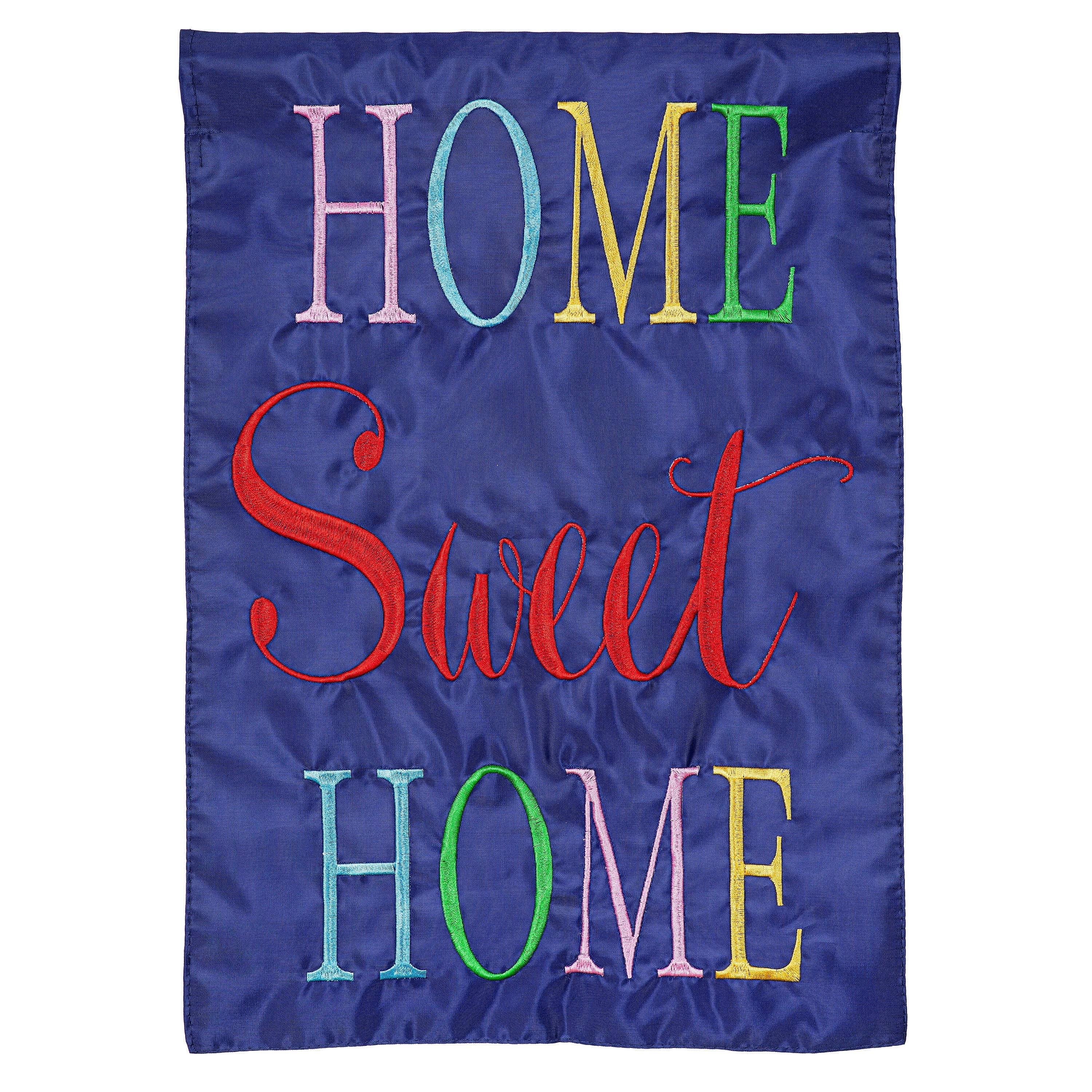 Home Sweet Home Basic Applique Garden Flag - Sports Collectibles, Sports Memorabilia, Sports Fan Shop, Sports Gifts