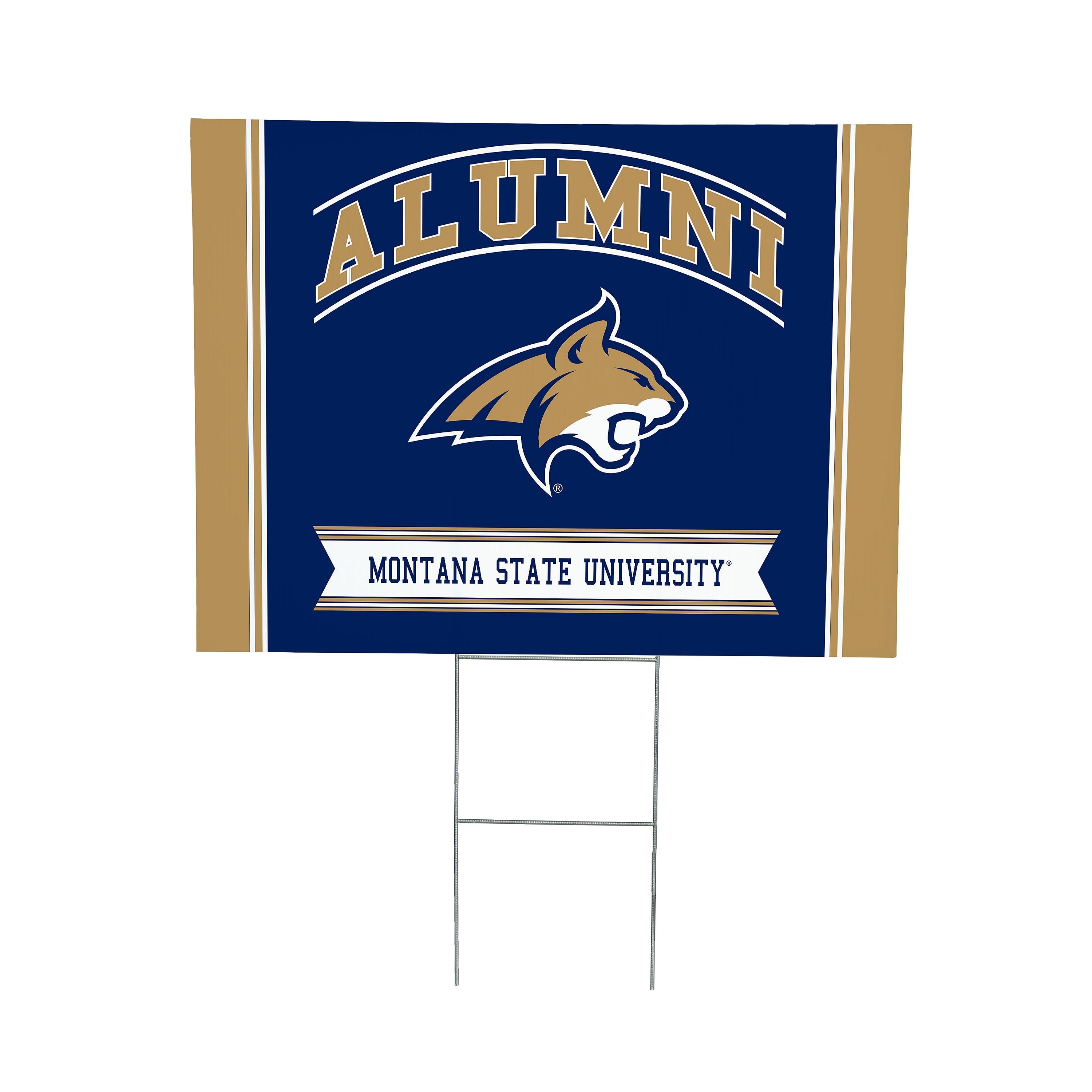 Montana State University Coroplast Yard Sign Alumni - Sports Collectibles, Sports Memorabilia, Sports Fan Shop, Sports Gifts