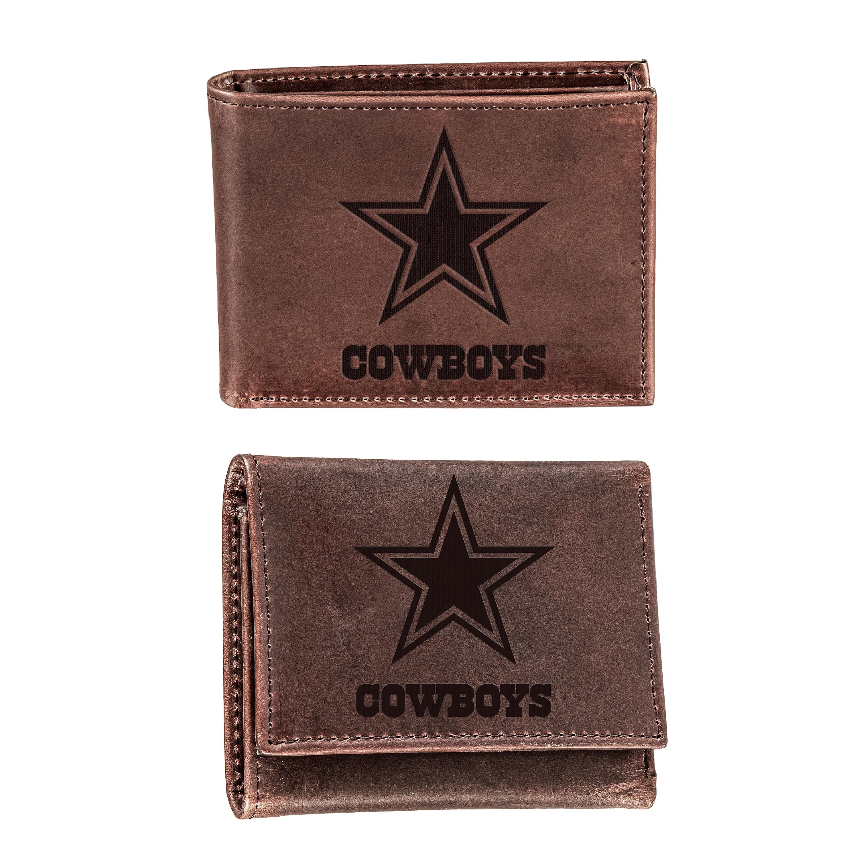 Dallas Cowboys, Bi-Fold and Tri-Fold Wallet Gift Set, Brown - Sports Gifts, Sports Memorabilia, Sports Collectibles, Fan Shop