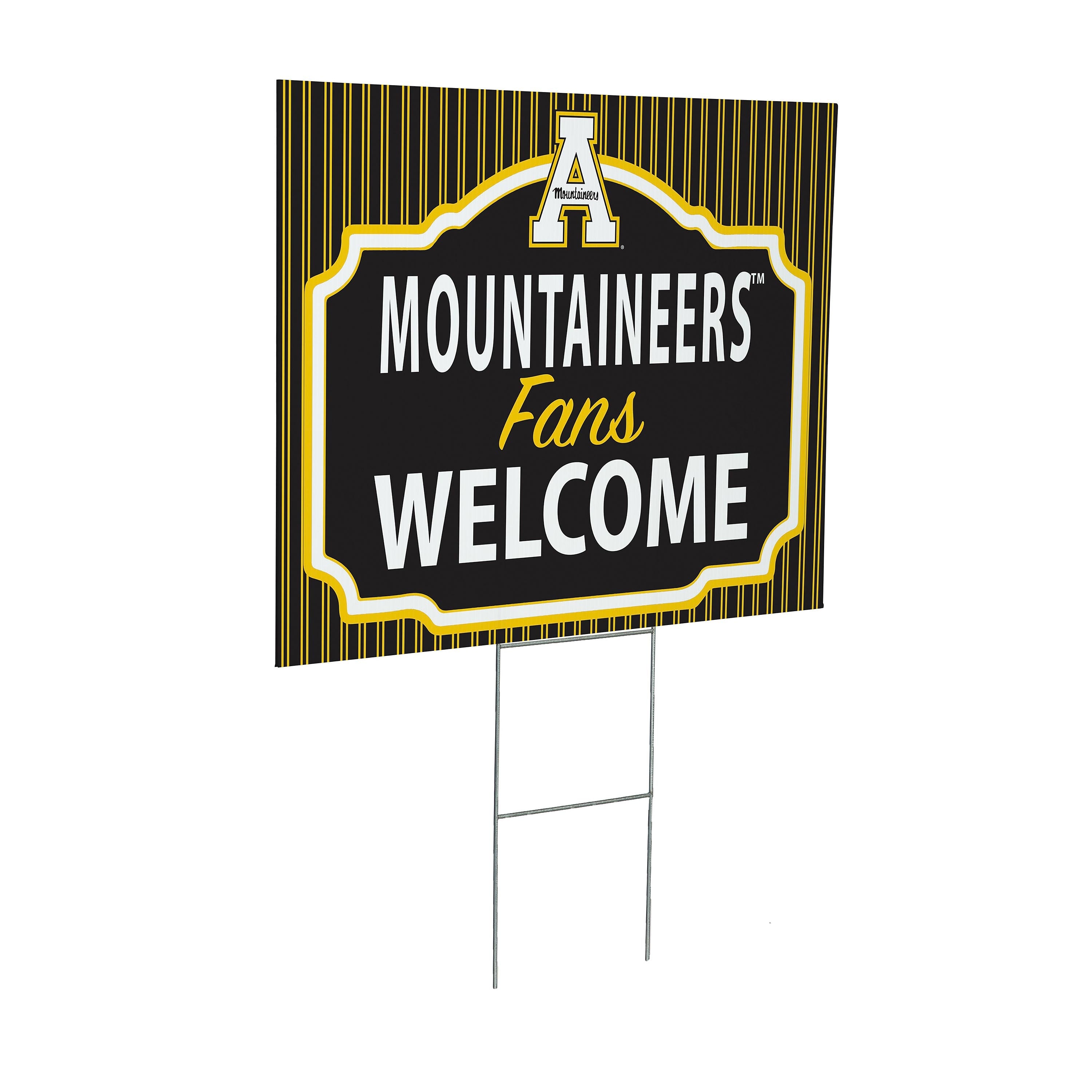 Appalachian State University Coroplast Yard Sign, "Fans Welcome" - Sports Collectibles, Sports Memorabilia, Sports Fan Shop, Sports Gifts