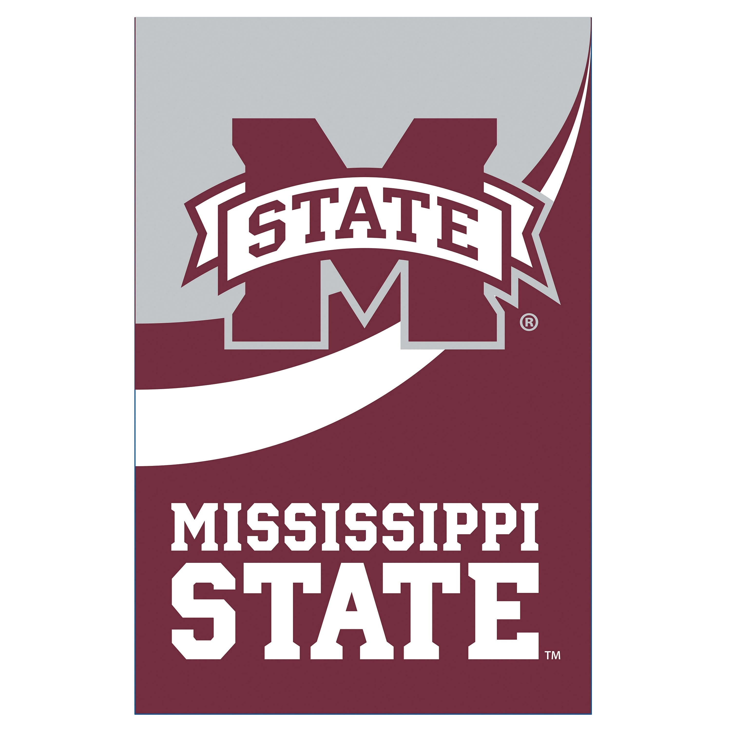Mississippi State University Burlap Flag House Size - Sports Collectibles, Sports Memorabilia, Sports Fan Shop, Sports Gifts