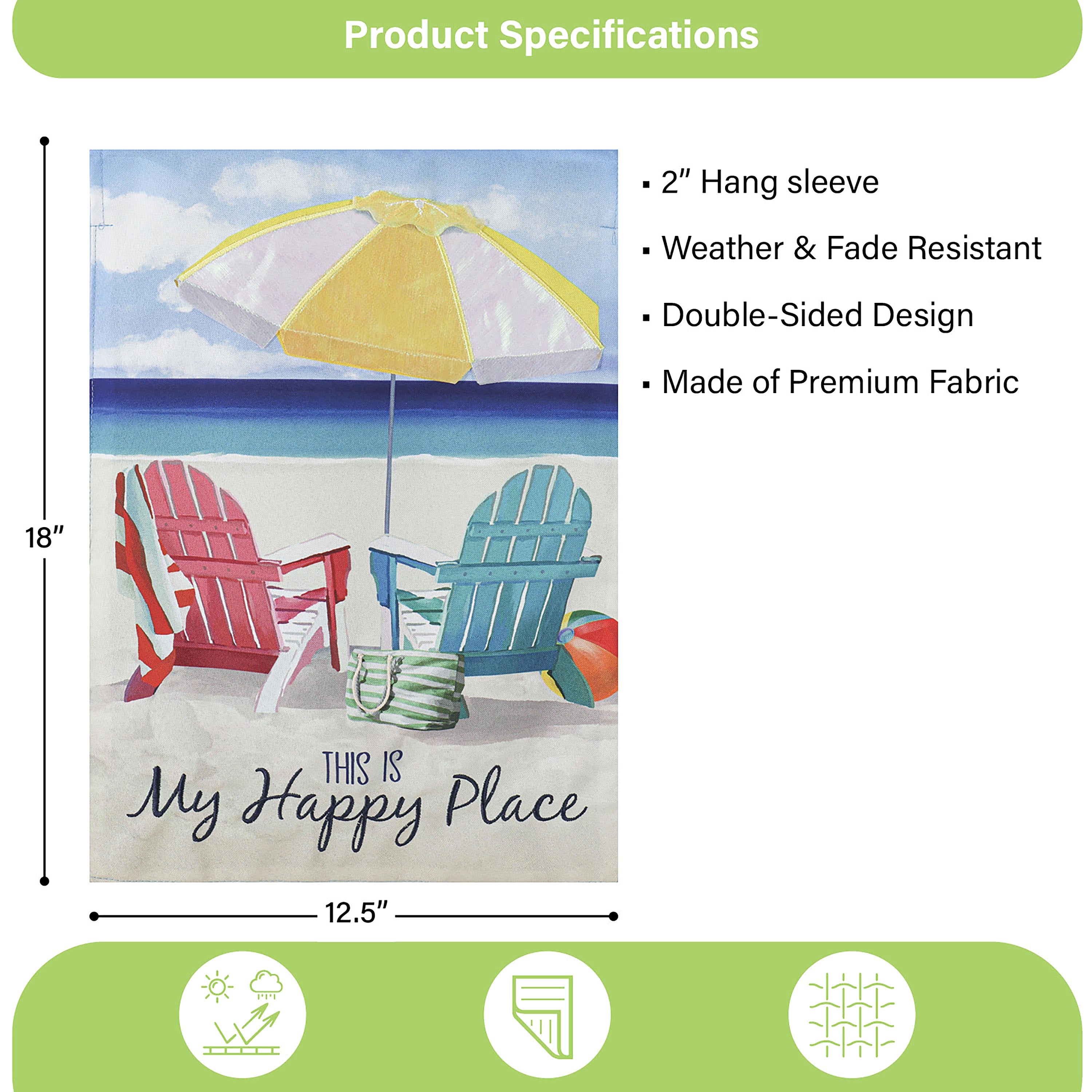 Colorful Chairs Garden Linen Flag - Sports Collectibles, Sports Memorabilia, Sports Fan Shop, Sports Gifts