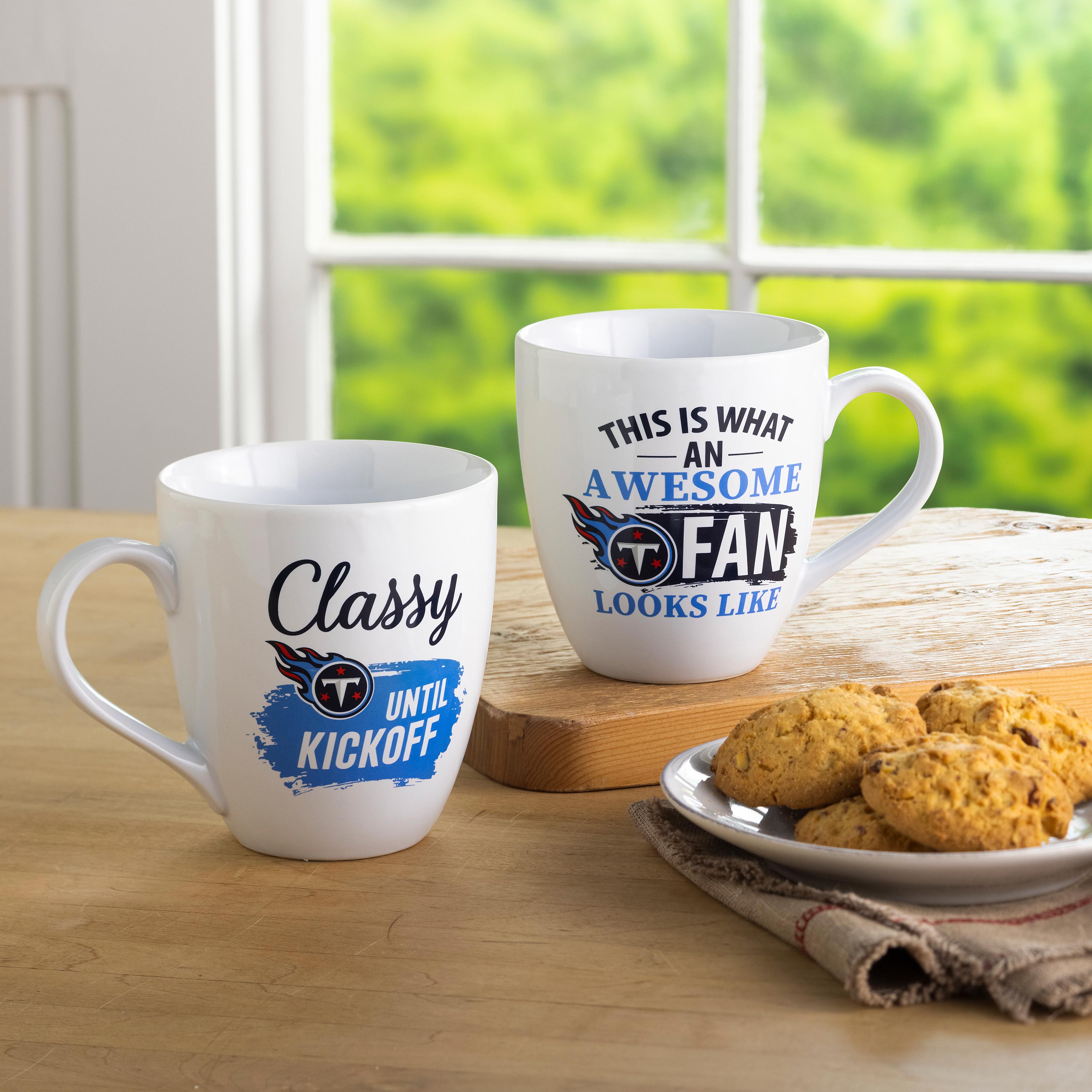 Tennessee Titans, Ceramic Cup O'Java 17oz Gift Set - Sports Collectibles, Sports Memorabilia, Sports Fan Shop, Sports Gifts