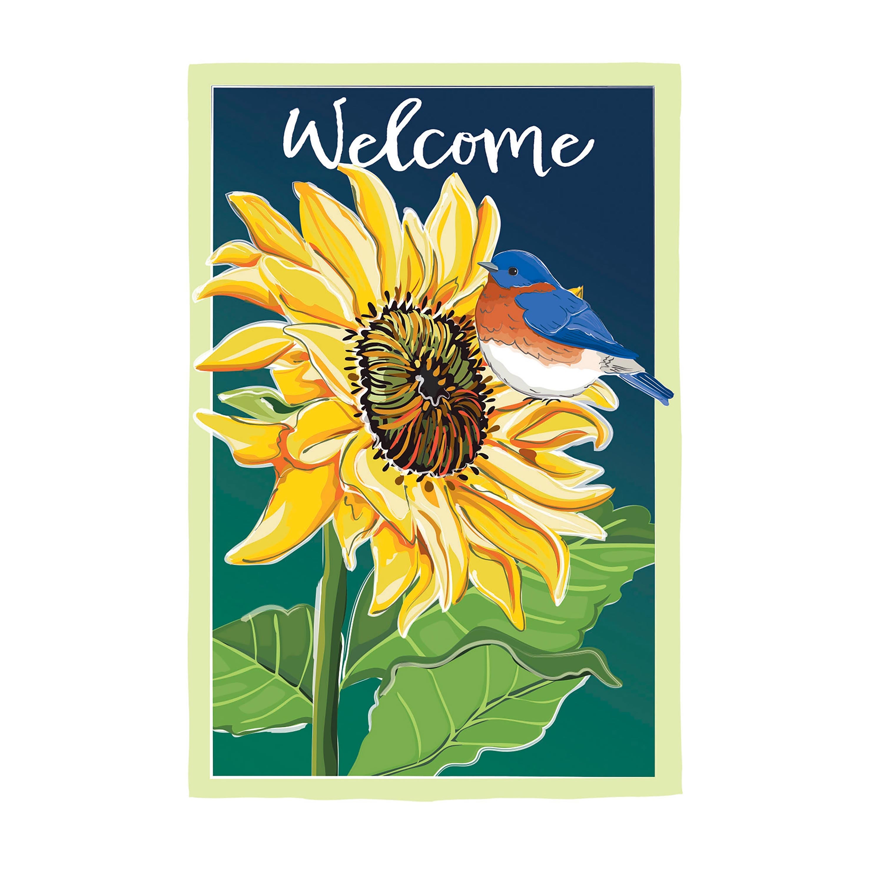 Bluebird and Sunflower Applique House Flag - Sports Collectibles, Sports Memorabilia, Sports Fan Shop, Sports Gifts
