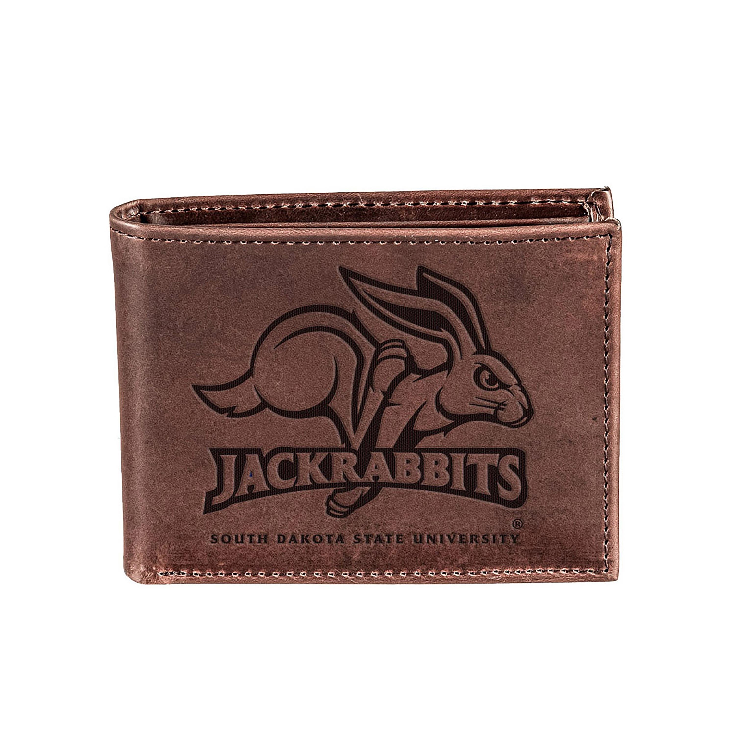 South Dakota State University, Bi-Fold Wallet, Brown, CH, 100% Genuine Leather - Sports Collectibles, Sports Memorabilia, Sports Fan Shop, Sports Gifts