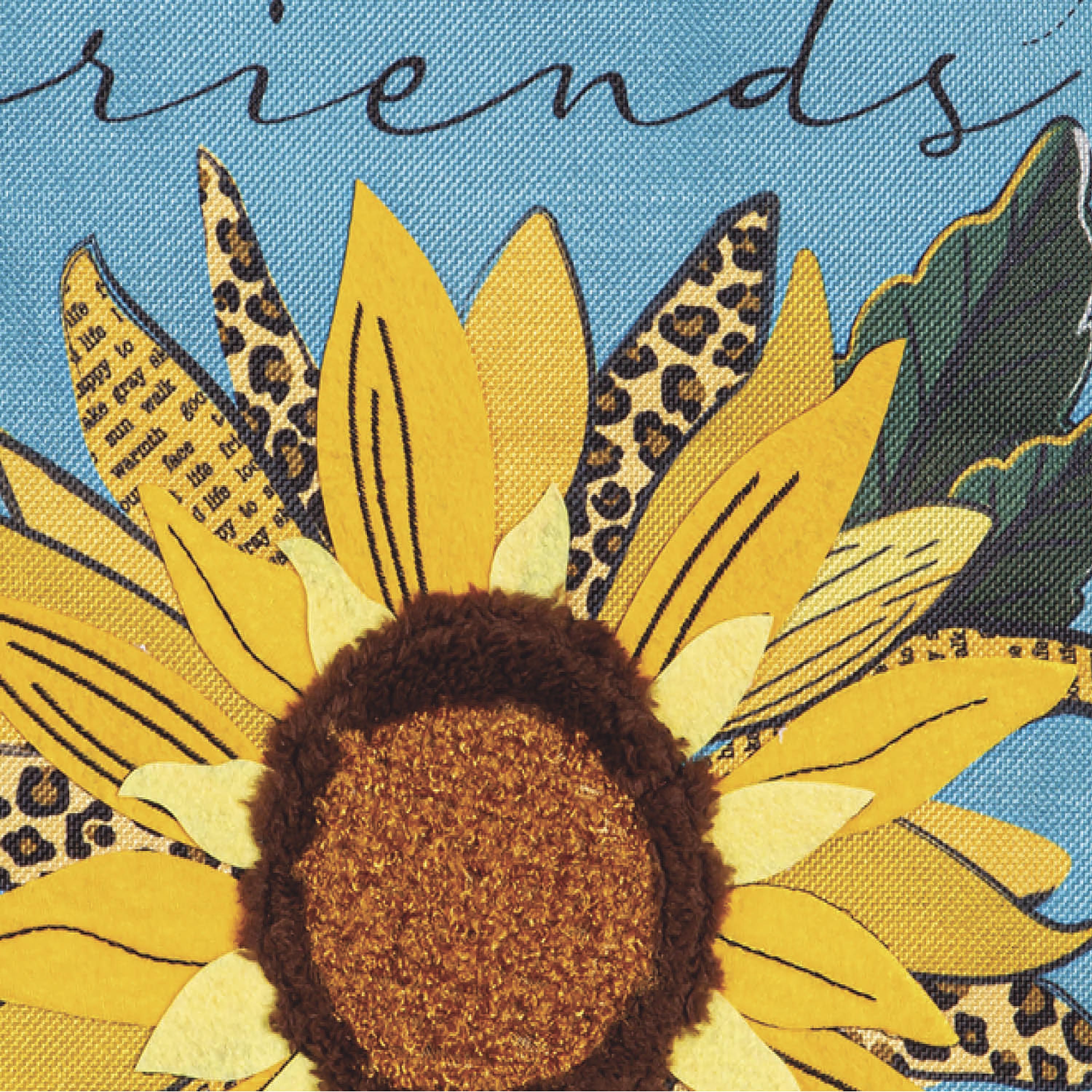 Welcome Friends Leopard Sunflower Burlap Garden Flag - Sports Collectibles, Sports Memorabilia, Sports Fan Shop, Sports Gifts