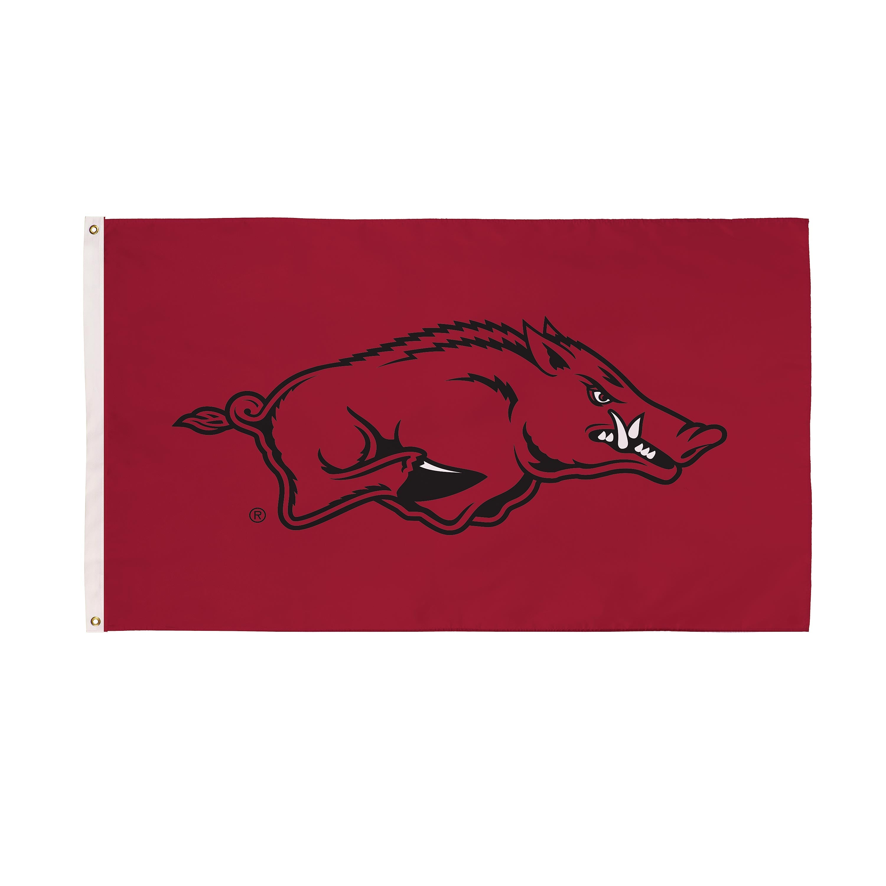 University of Arkansas Single Sided Estate Flag with 2 Grommets, 3'x5' - Sports Gifts, Sports Memorabilia, Sports Collectibles, Fan Shop