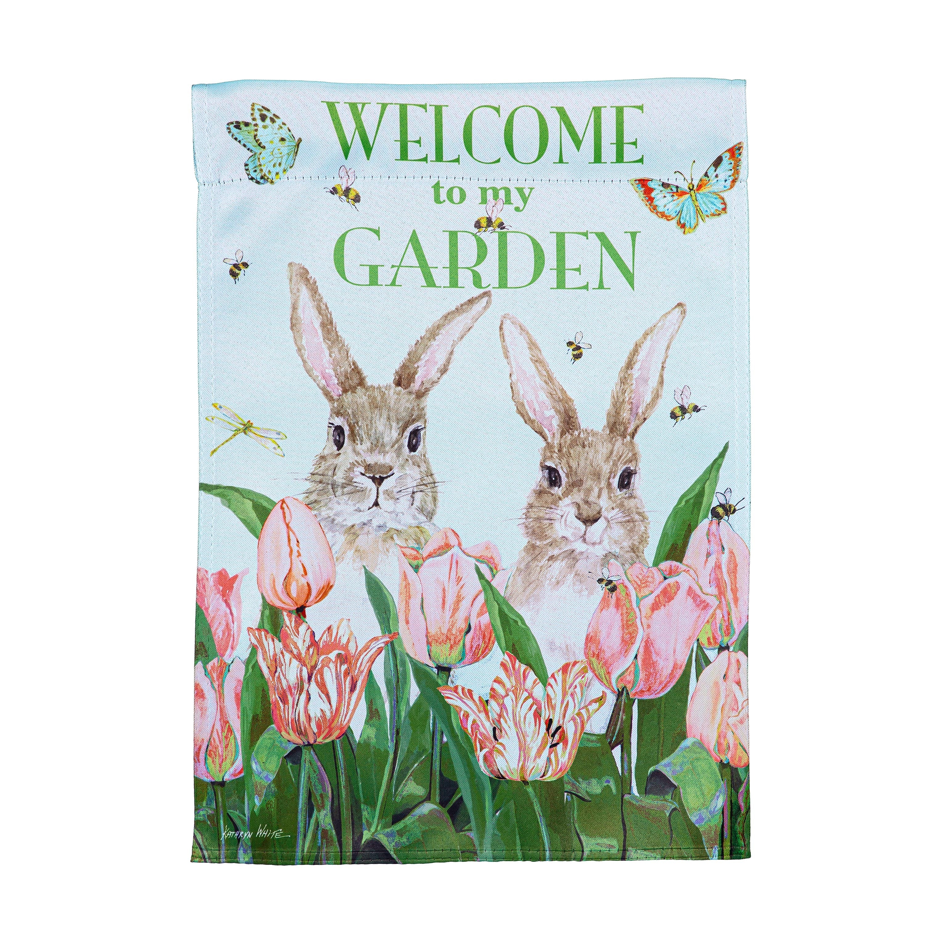 Welcome To My Garden Suede Garden Flag - Sports Gifts, Sports Memorabilia, Sports Collectibles, Fan Shop