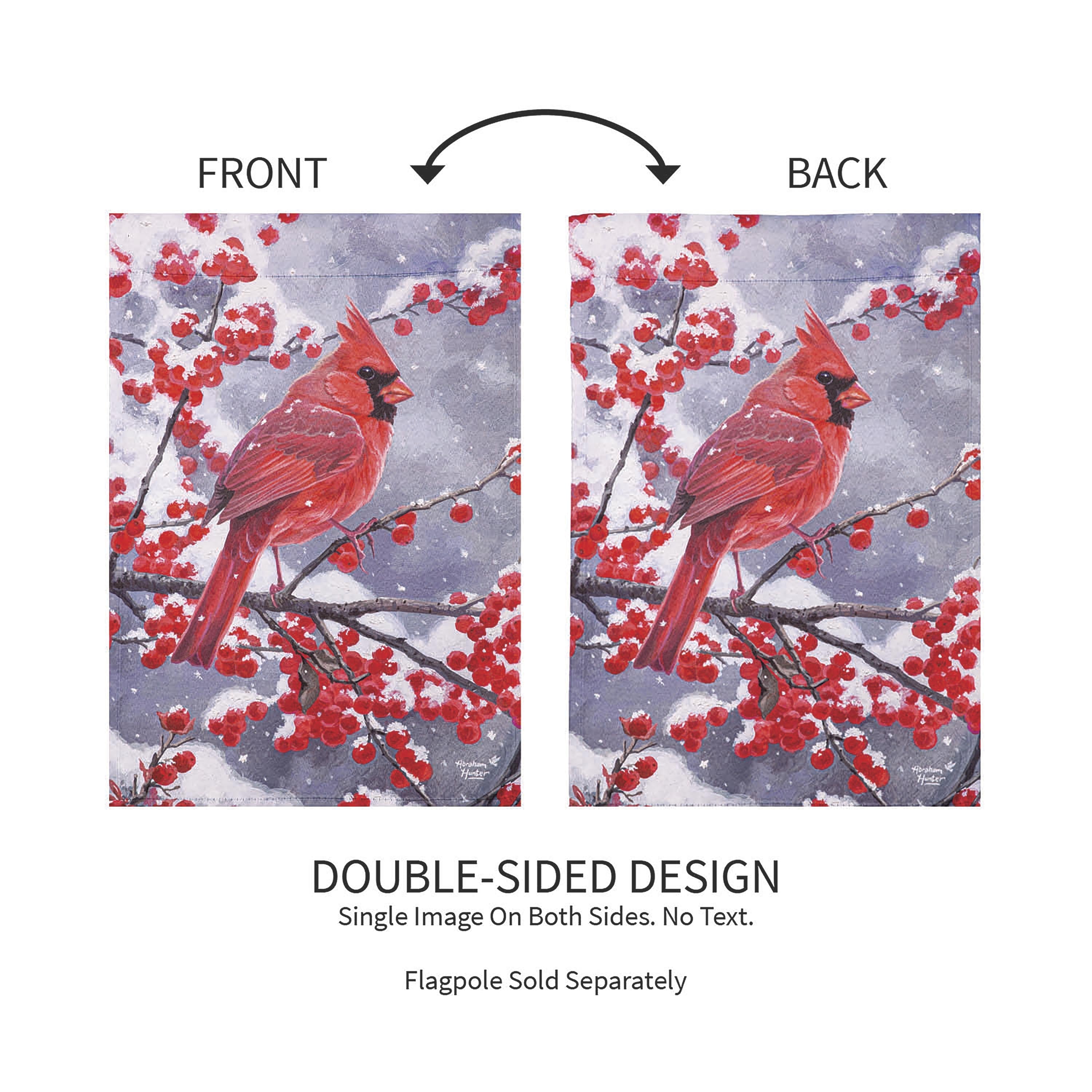 Red Cardinal Suede Garden Flag - Sports Collectibles, Sports Memorabilia, Sports Fan Shop, Sports Gifts