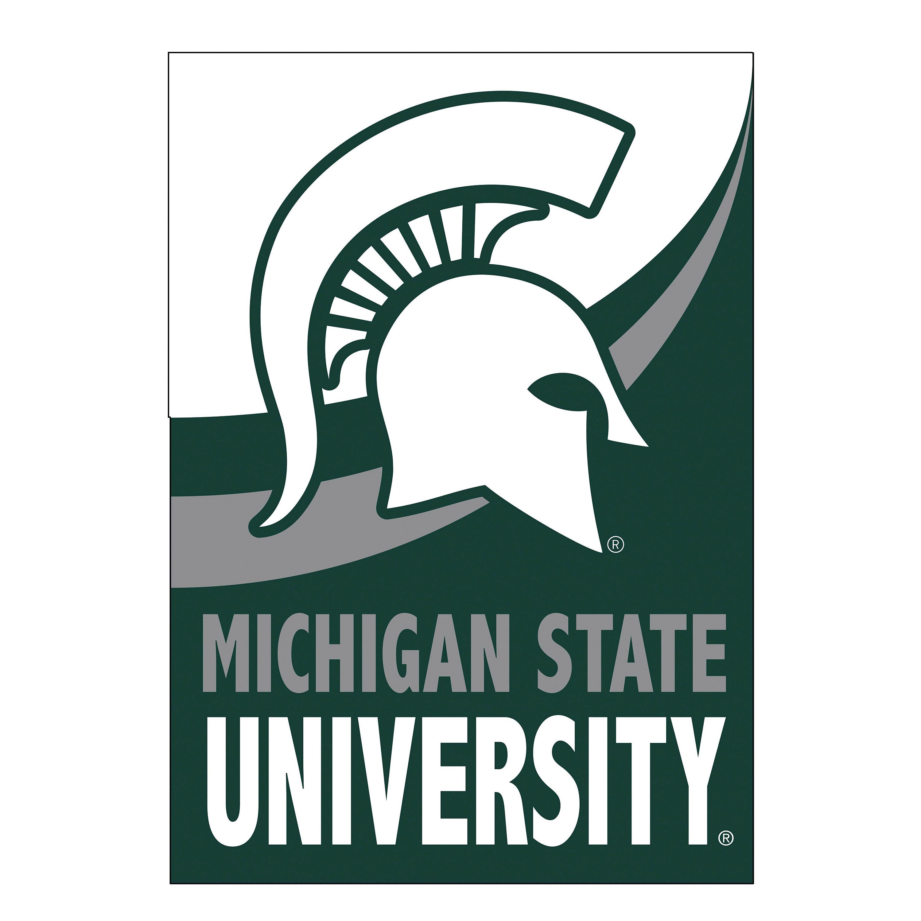Michigan State University Burlap Flag GDN Size - Sports Collectibles, Sports Memorabilia, Sports Fan Shop, Sports Gifts