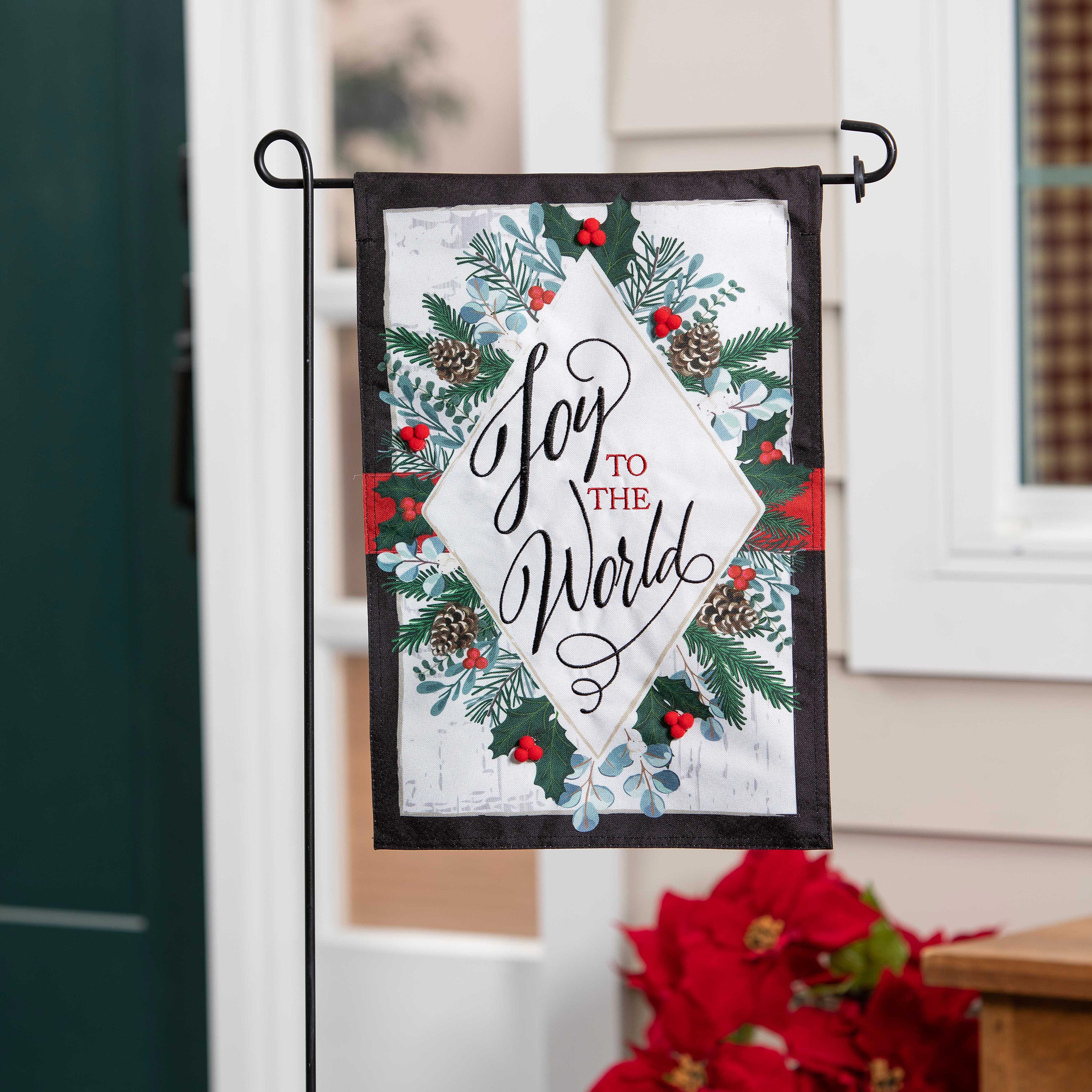 Joy to the World Linen Garden Flag - Sports Collectibles, Sports Memorabilia, Sports Fan Shop, Sports Gifts