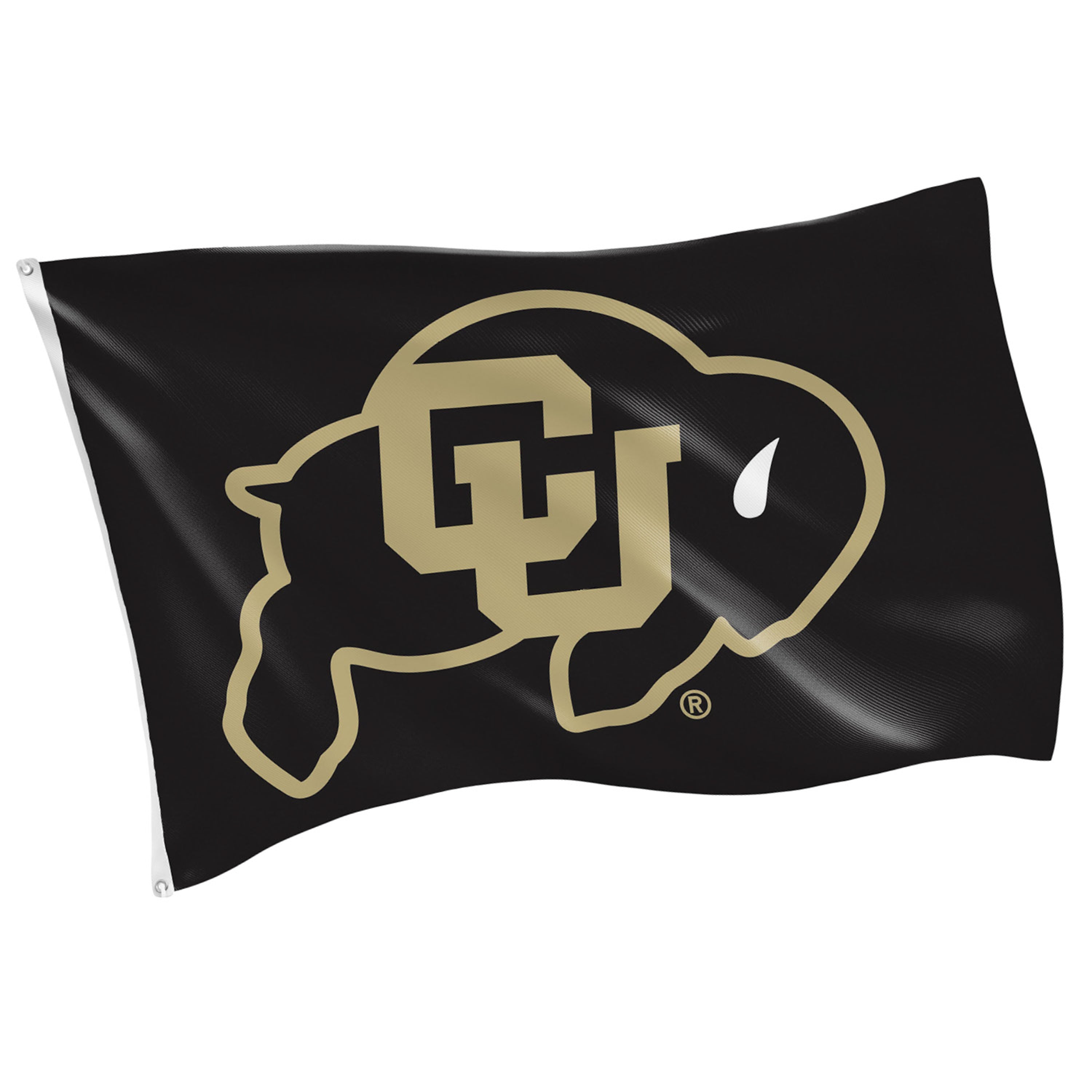 University of Colorado Single Sided Flag w/ 2 Grommets, 3'x5' - Sports Gifts, Sports Memorabilia, Sports Collectibles, Fan Shop