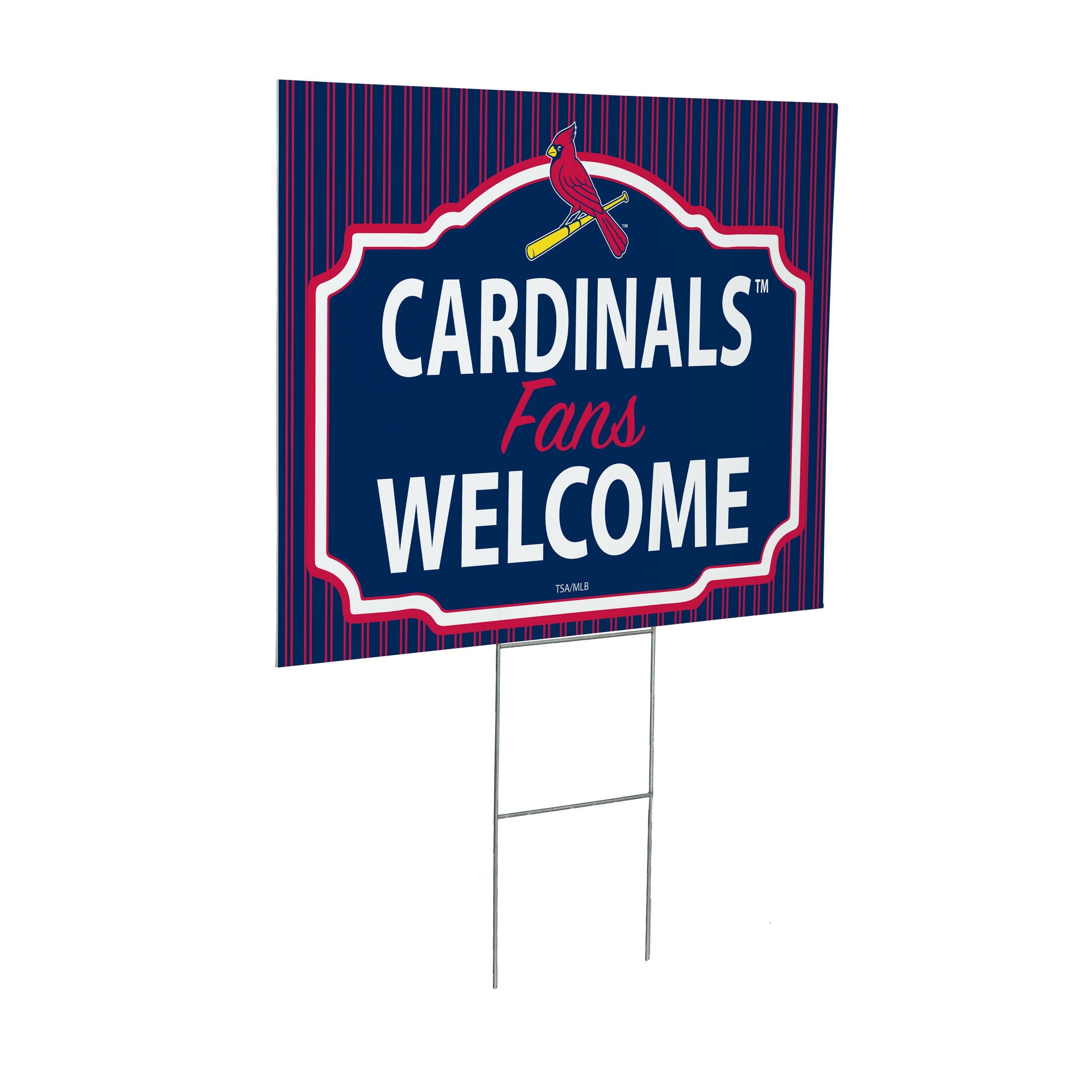 St Louis Cardinals Coroplast Yard Sign, "Fans Welcome"