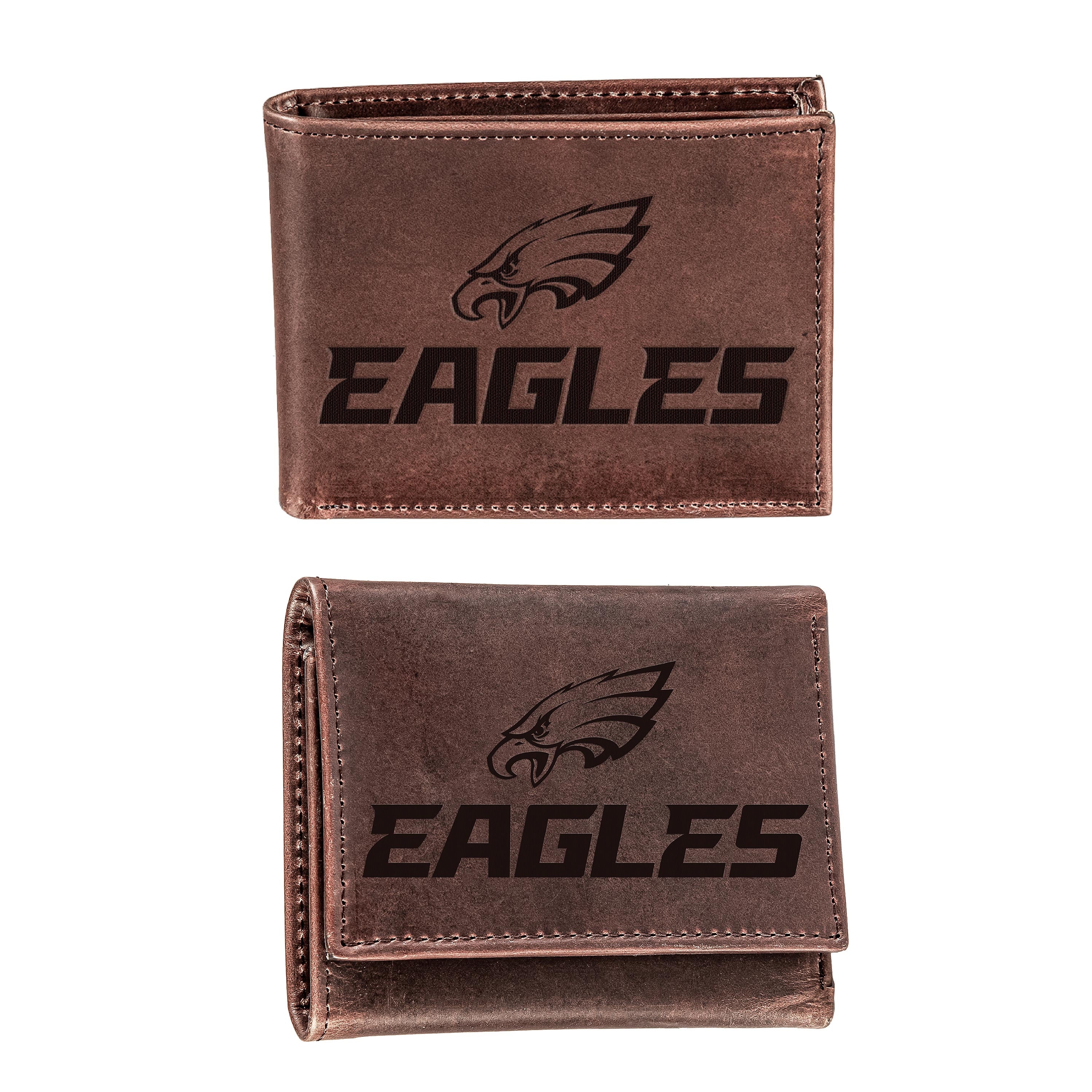 Philadelphia Eagles, Bi-Fold and Tri-Fold Wallet Gift Set, Brown - Sports Gifts, Sports Memorabilia, Sports Collectibles, Fan Shop