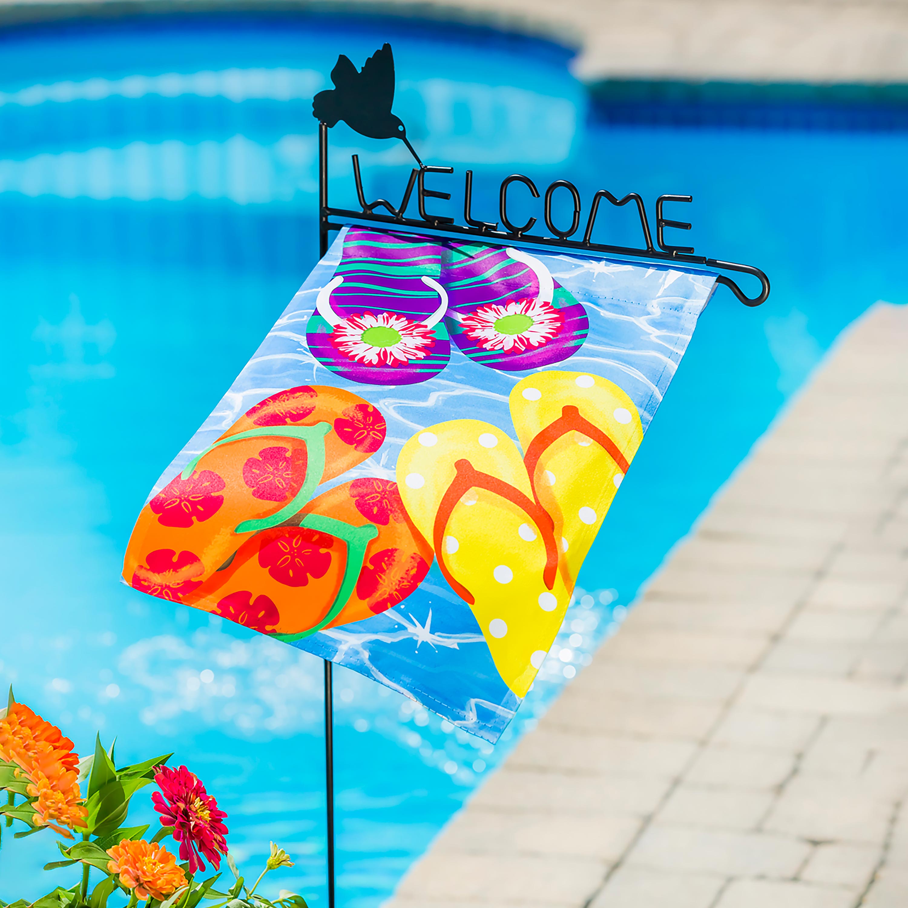 Hummingbird Welcome Garden Flag Stand - Sports Collectibles, Sports Memorabilia, Sports Fan Shop, Sports Gifts