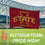 Iowa State University Single Sided Estate Flag with 2 Grommets, 3'x5' - Sports Gifts, Sports Memorabilia, Sports Collectibles, Fan Shop