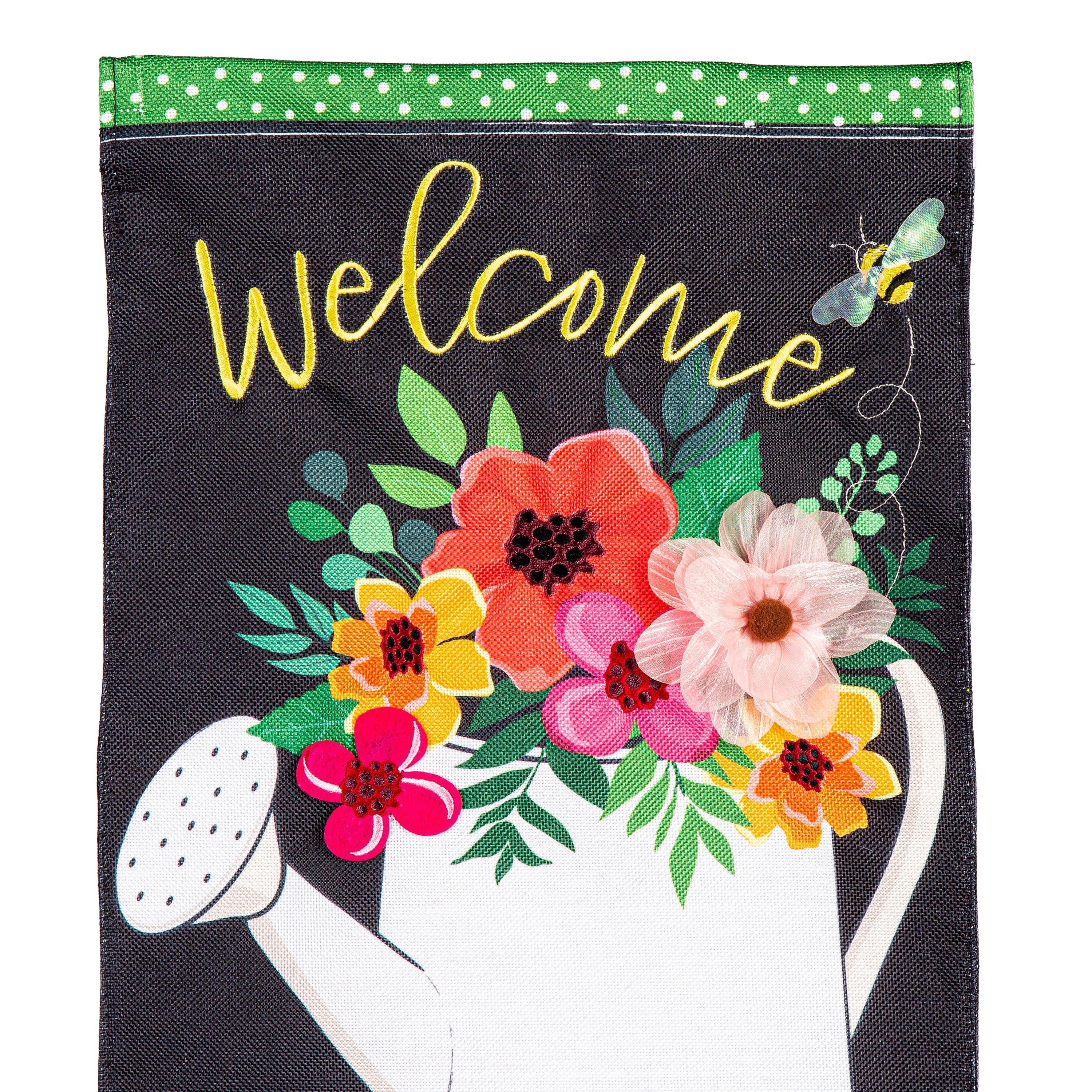 Watering Can Welcome Burlap Garden Flag - Sports Collectibles, Sports Memorabilia, Sports Fan Shop, Sports Gifts