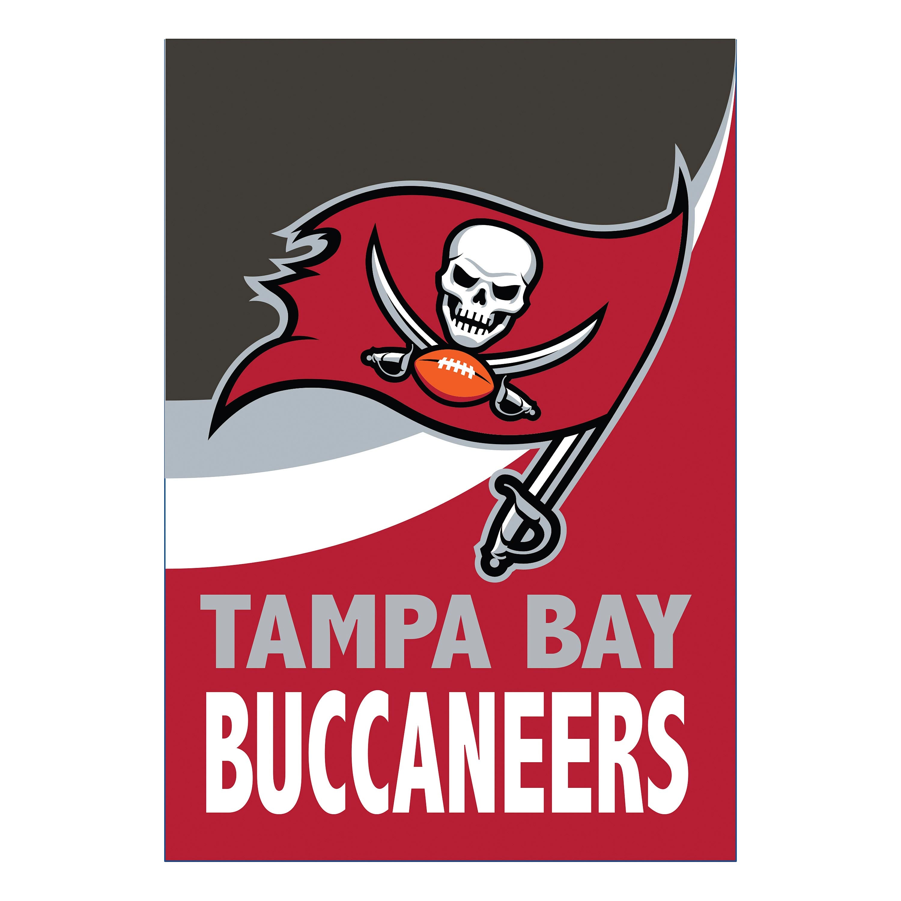 Tampa Bay Buccaneers Burlap Flag GDN Size - Sports Collectibles, Sports Memorabilia, Sports Fan Shop, Sports Gifts