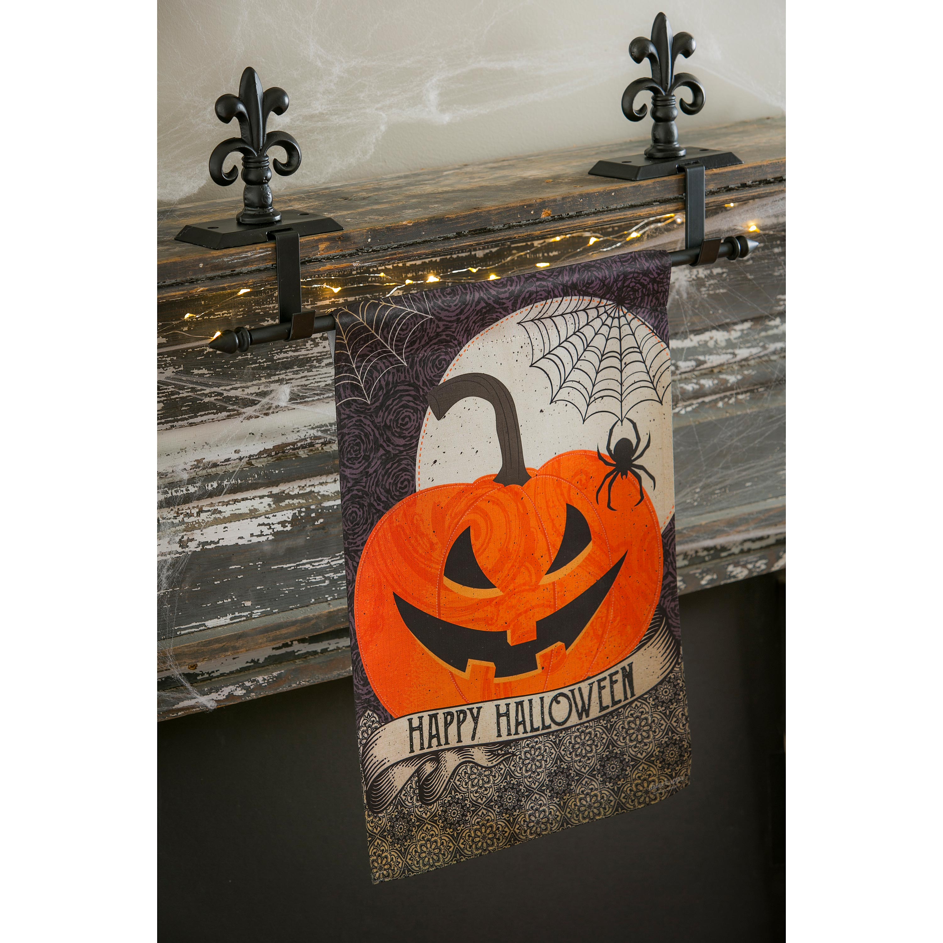 Happy Halloween Garden Suede Flag - Sports Collectibles, Sports Memorabilia, Sports Fan Shop, Sports Gifts