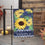 Sunflower Welcome Applique Garden Flag