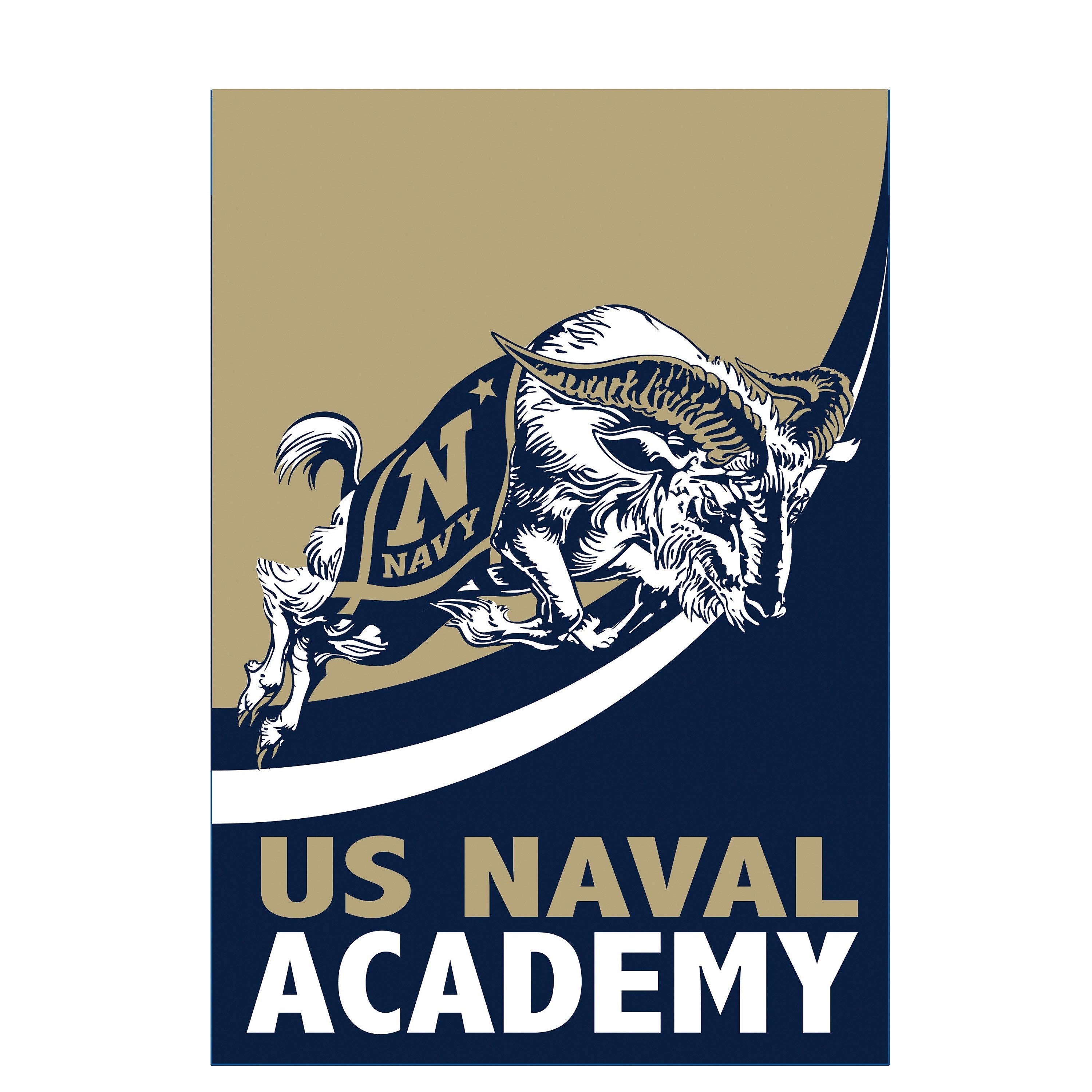 US Naval Academy Burlap Flag GDN Size - Sports Collectibles, Sports Memorabilia, Sports Fan Shop, Sports Gifts