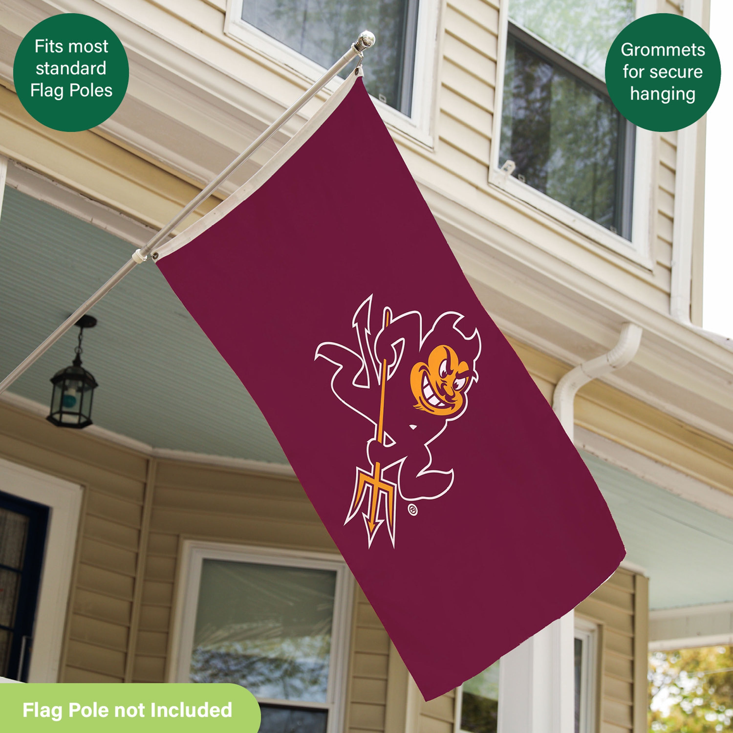 3'x5' Single Sided Flag w/ 2 Grommets, Arizona State University - Sports Gifts, Sports Memorabilia, Sports Collectibles, Fan Shop