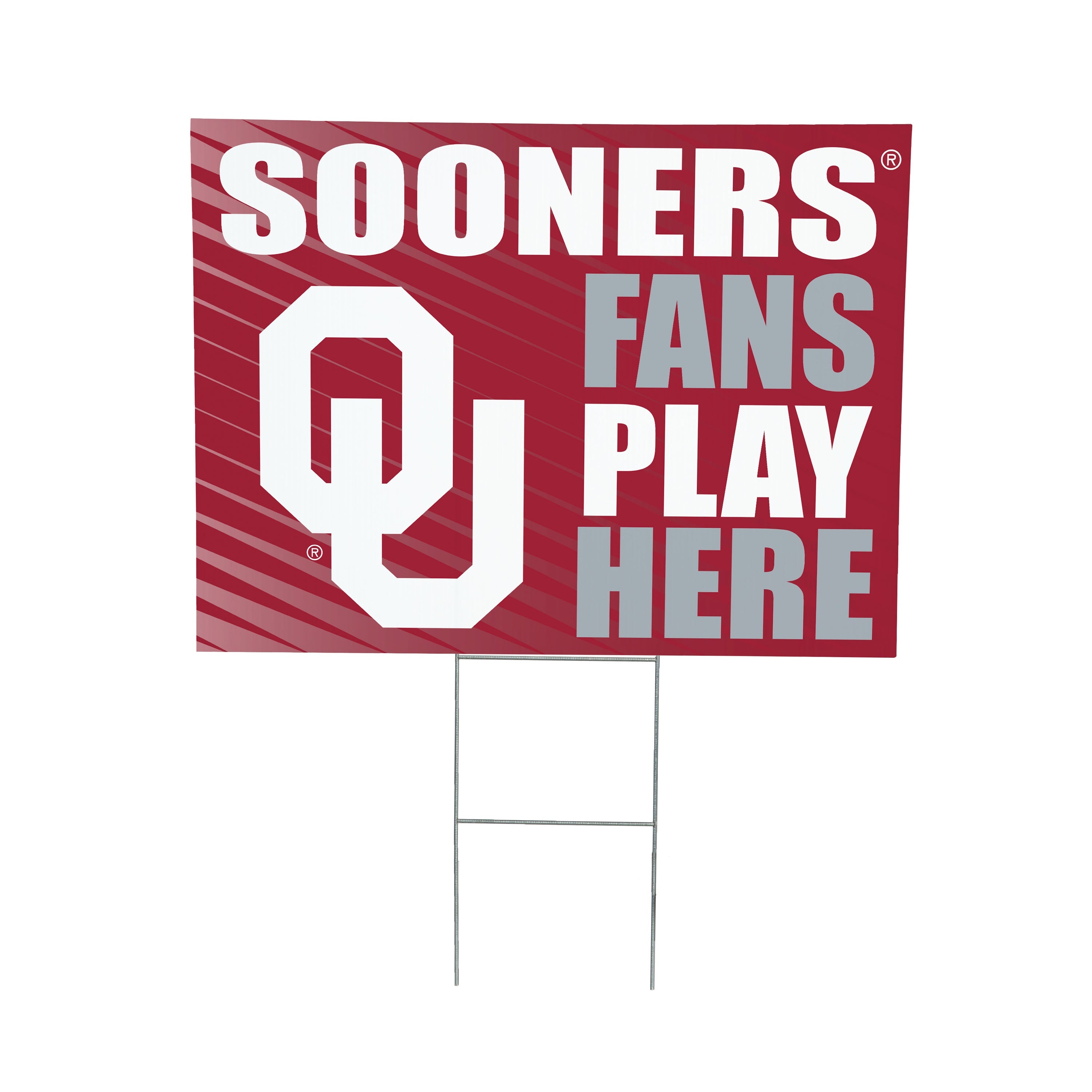 University of Oklahoma Coroplast Yard Sign "Fans Play Here" - Sports Collectibles, Sports Memorabilia, Sports Fan Shop, Sports Gifts