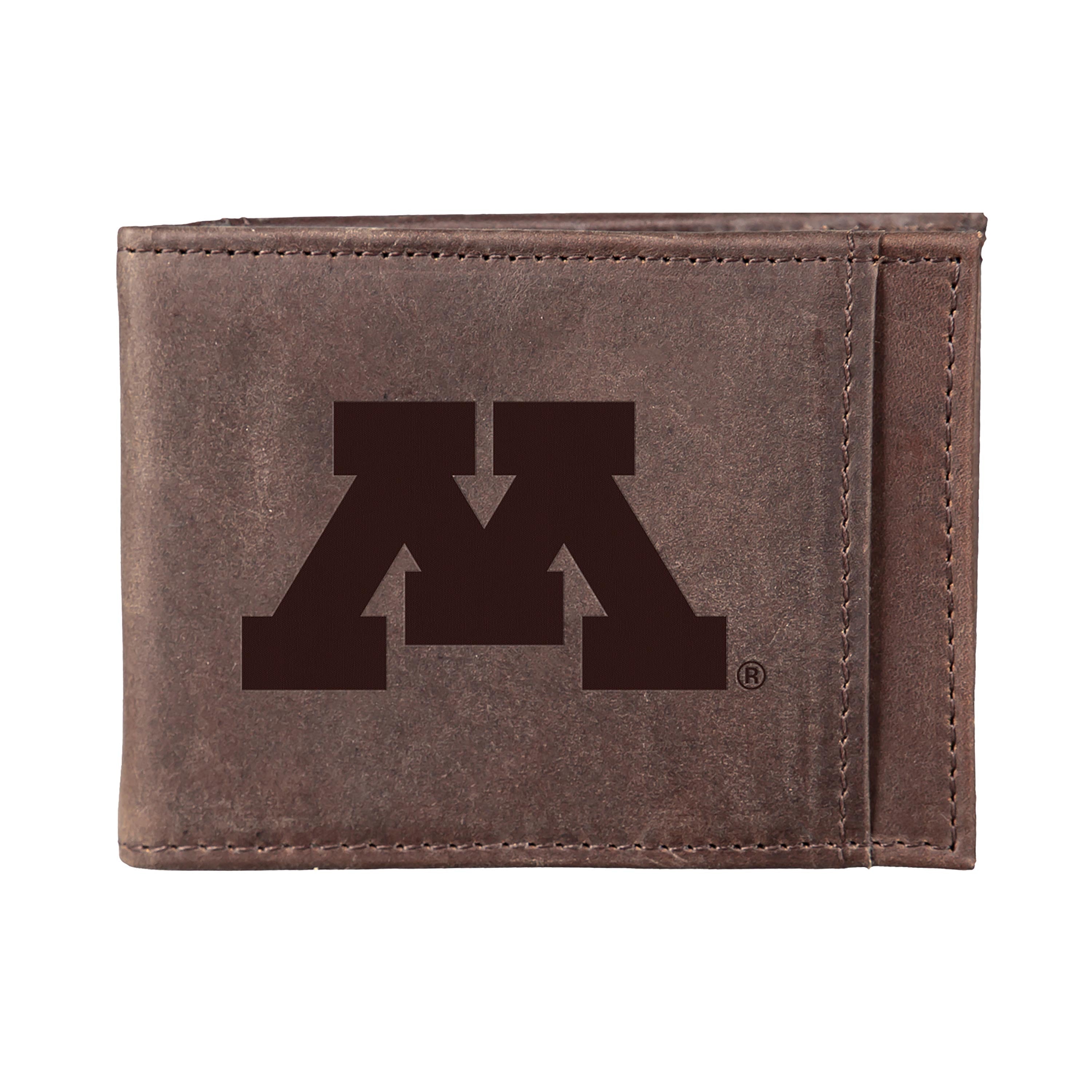Front Pocket Wallet w/ RFID Blocking, University of Minnesota, Brown - Sports Collectibles, Sports Memorabilia, Sports Fan Shop, Sports Gifts
