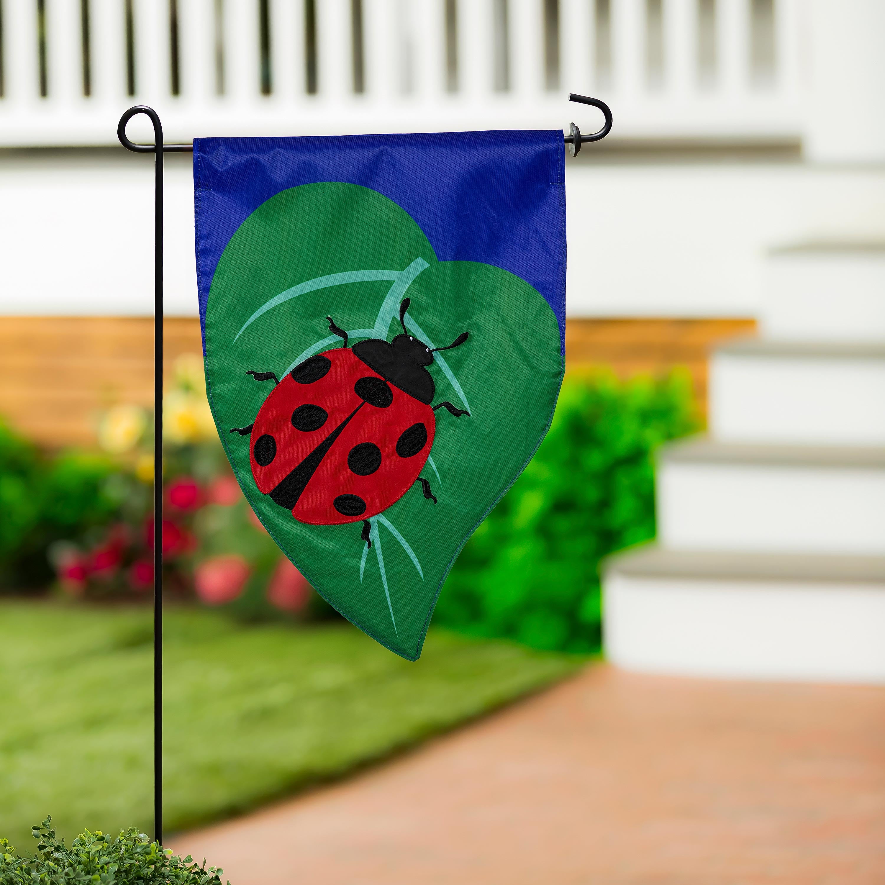 Ladybug Basic Applique Garden Flag - Sports Collectibles, Sports Memorabilia, Sports Fan Shop, Sports Gifts