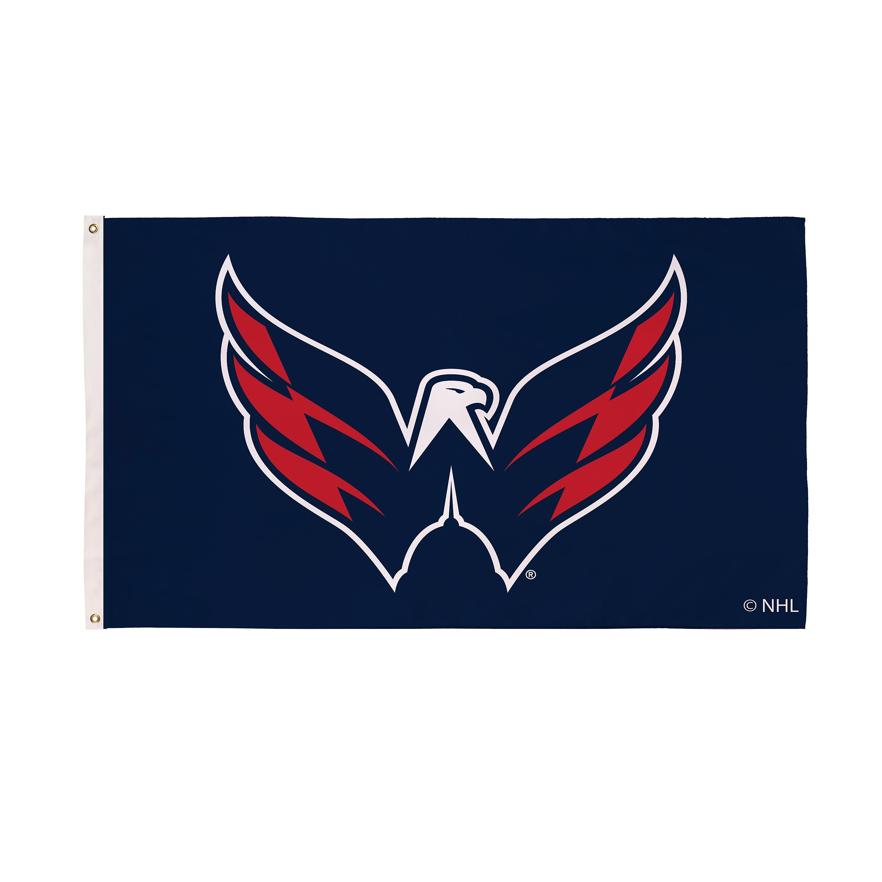 3'x5' Single Sided Flag w/ 2 Grommets, Washington Capitals - Sports Gifts, Sports Memorabilia, Sports Collectibles, Fan Shop