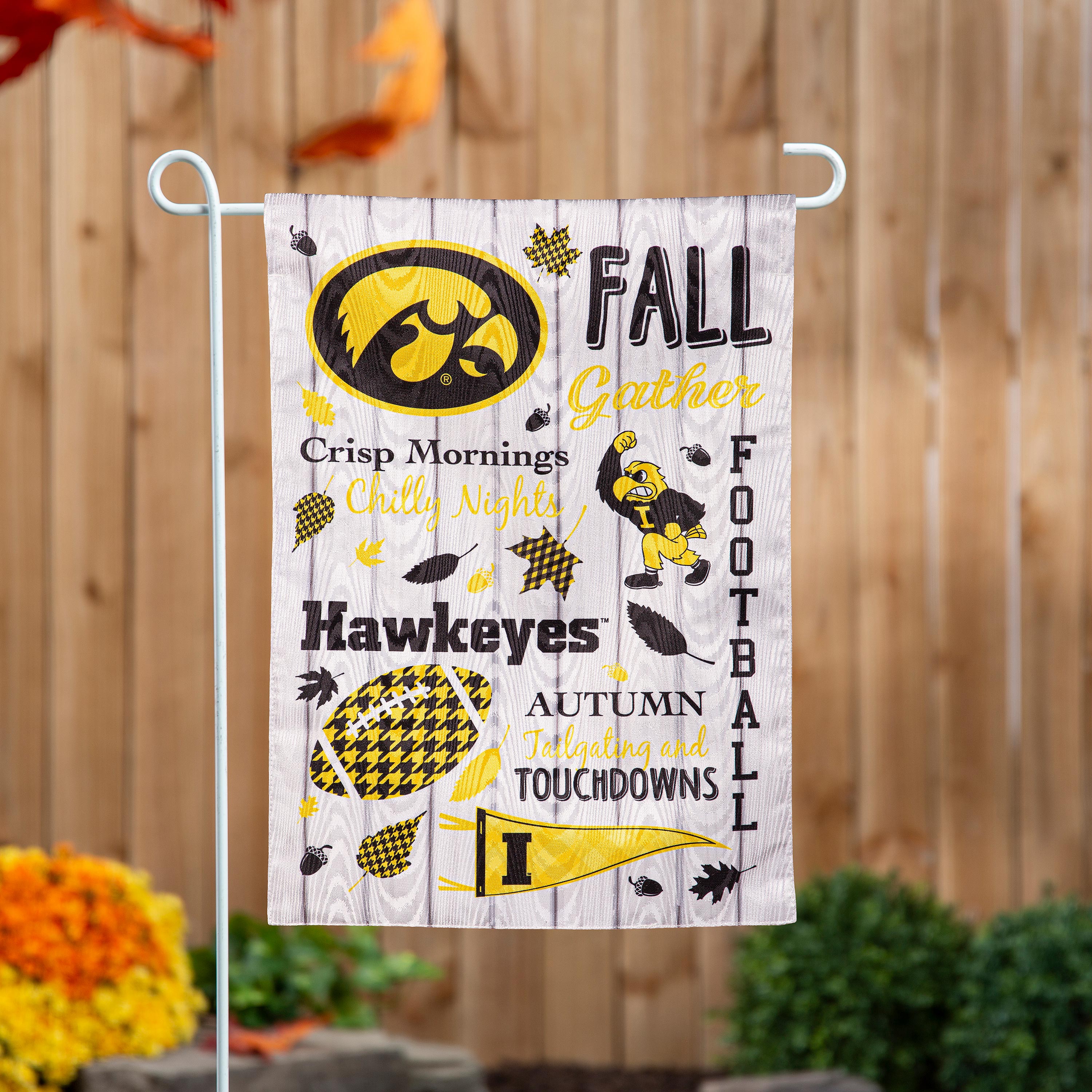 University of Iowa, Moire Flag, GDN, Fall Seasonal - Sports Gifts, Sports Memorabilia, Sports Collectibles, Fan Shop