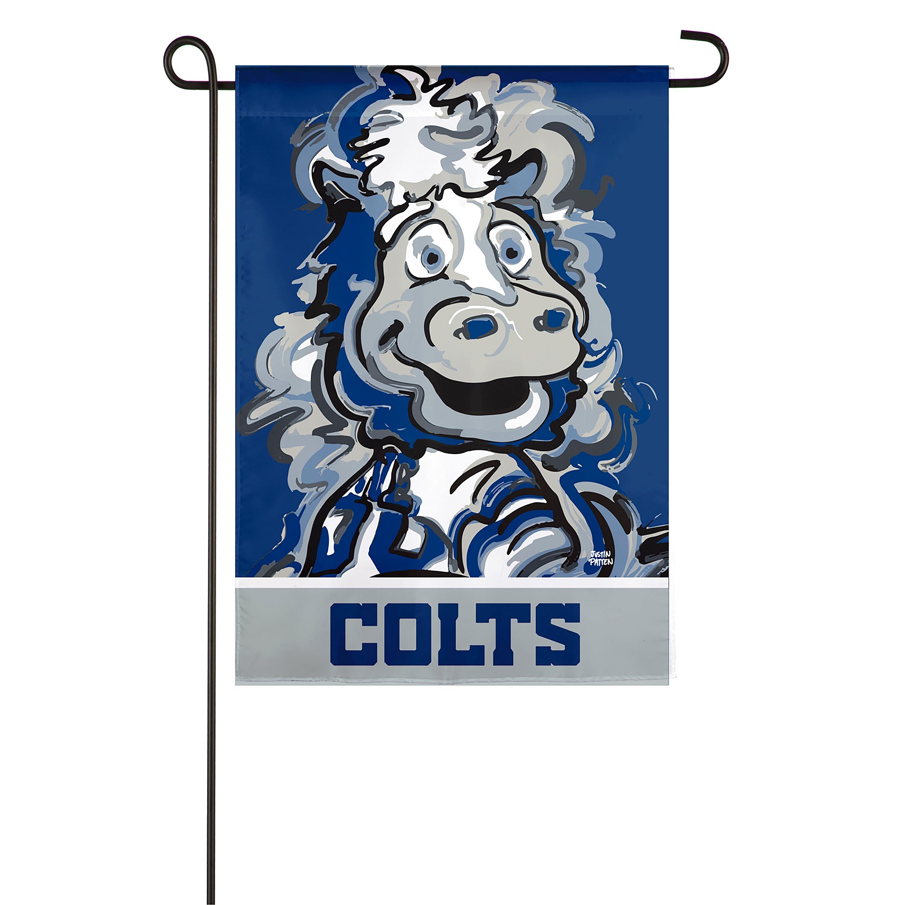 Indianapolis Colts Justin Patten Suede Garden Flag - Sports Collectibles, Sports Memorabilia, Sports Fan Shop, Sports Gifts