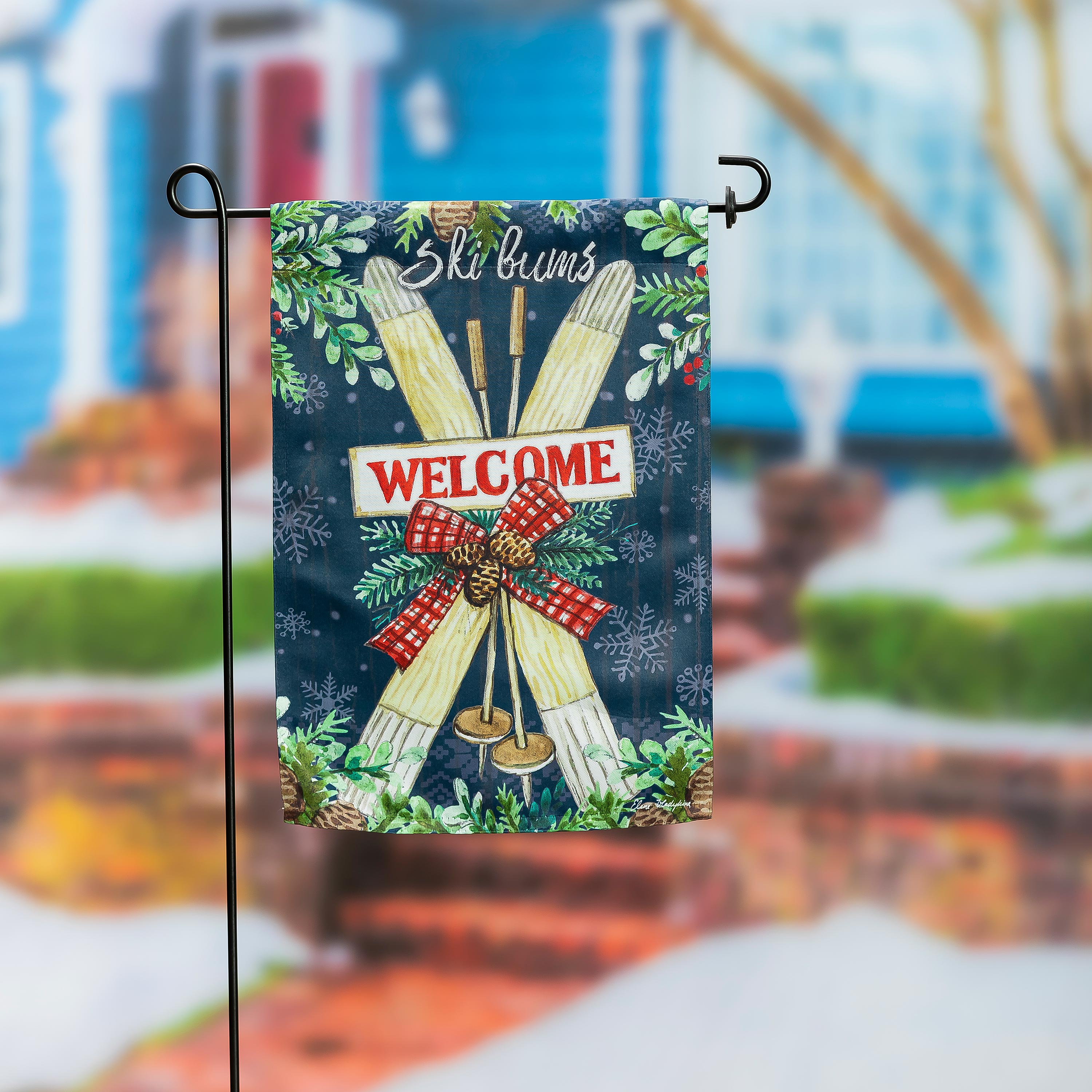 Ski Bum's Suede Garden Flag - Sports Gifts, Sports Memorabilia, Sports Collectibles, Fan Shop