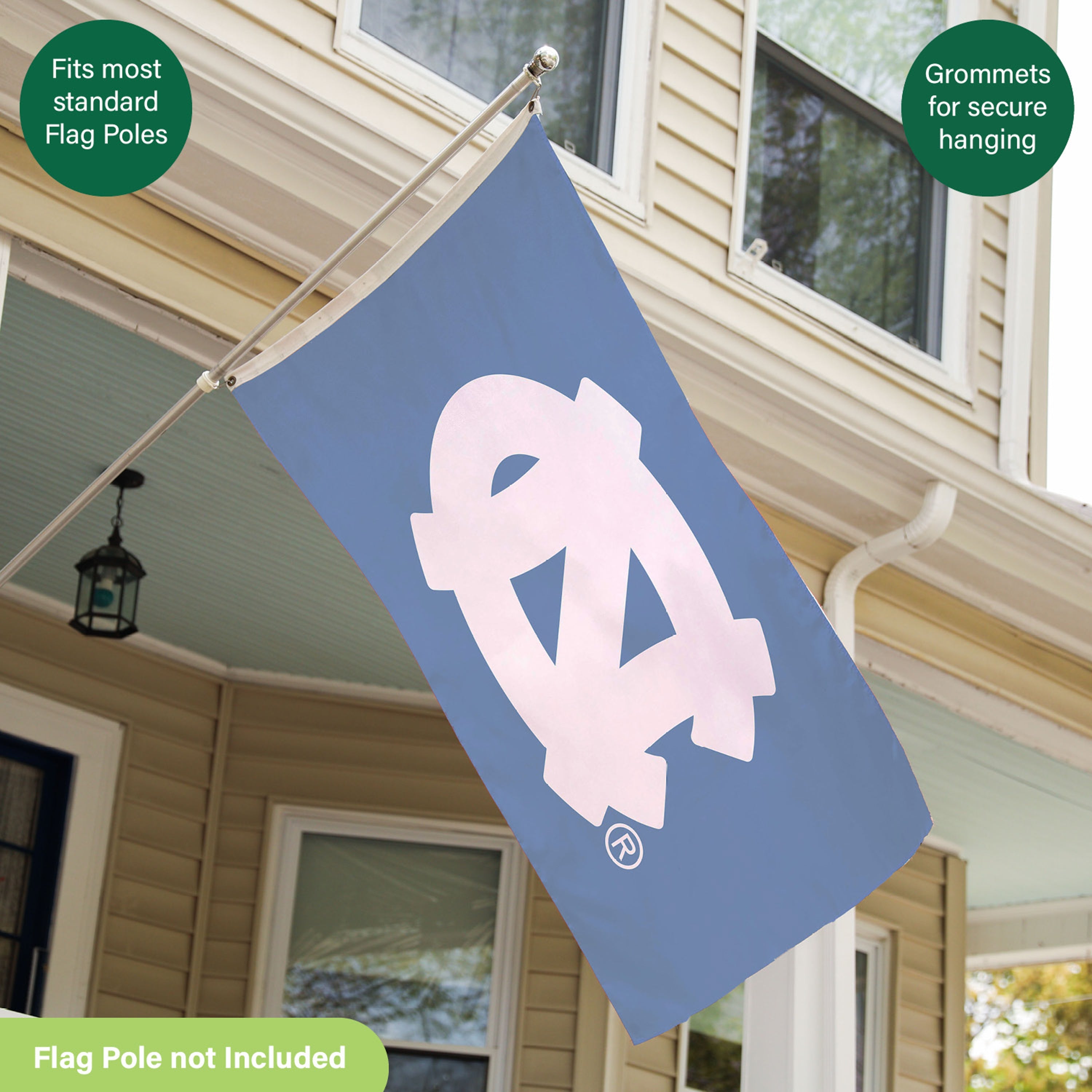 3'x5' Single Sided Flag w/ 2 Grommets, University of North Carolina - Sports Gifts, Sports Memorabilia, Sports Collectibles, Fan Shop