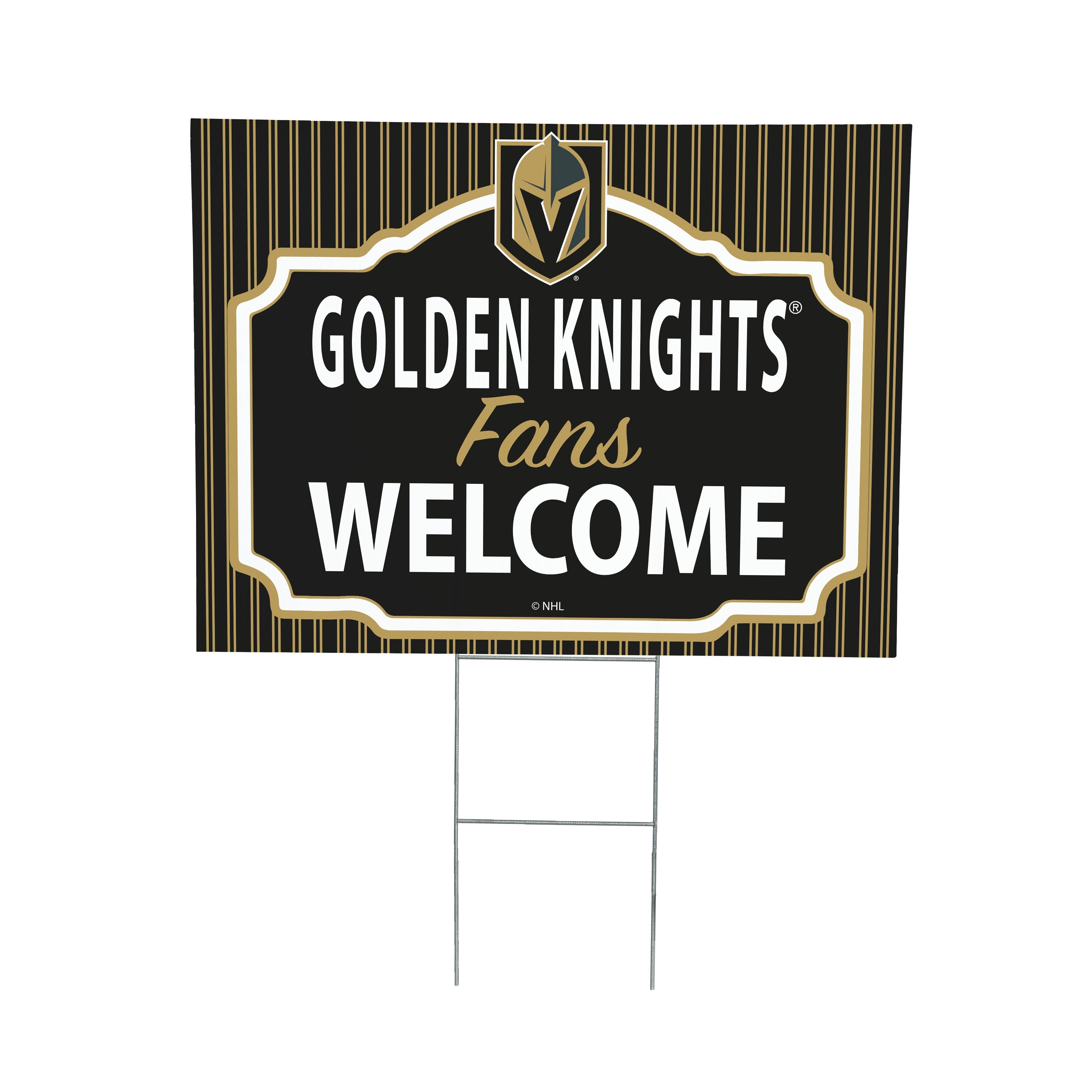 Las Vegas Golden Knights Coroplast Yard Sign, "Fans Welcome"