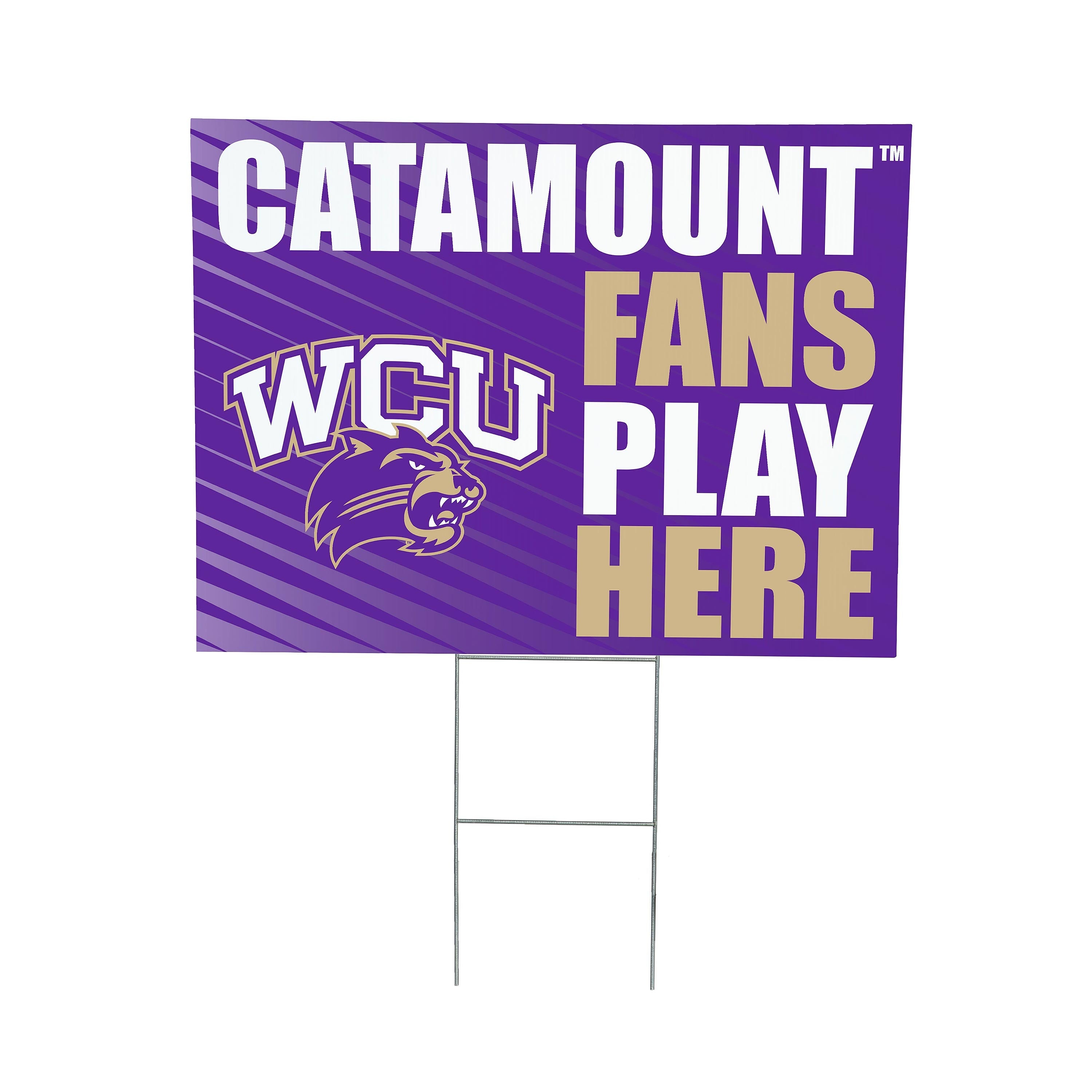 Western Carolina University Coroplast Yard Sign "Fans Play Here" - Sports Collectibles, Sports Memorabilia, Sports Fan Shop, Sports Gifts